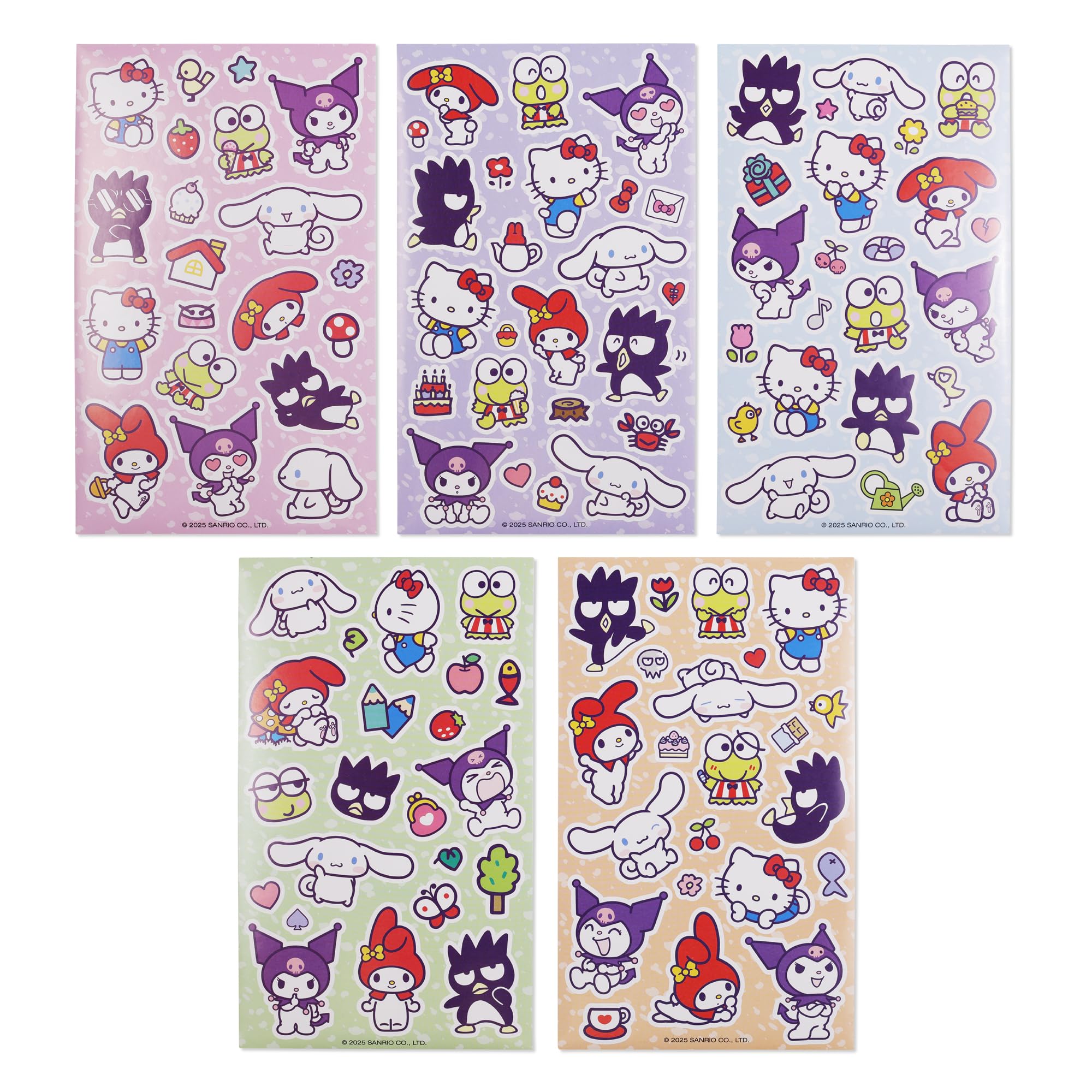 KIDS EUROSWAN Hello Kitty and Friends Stickers - 5 Sheets | Paper | Cartoon Theme