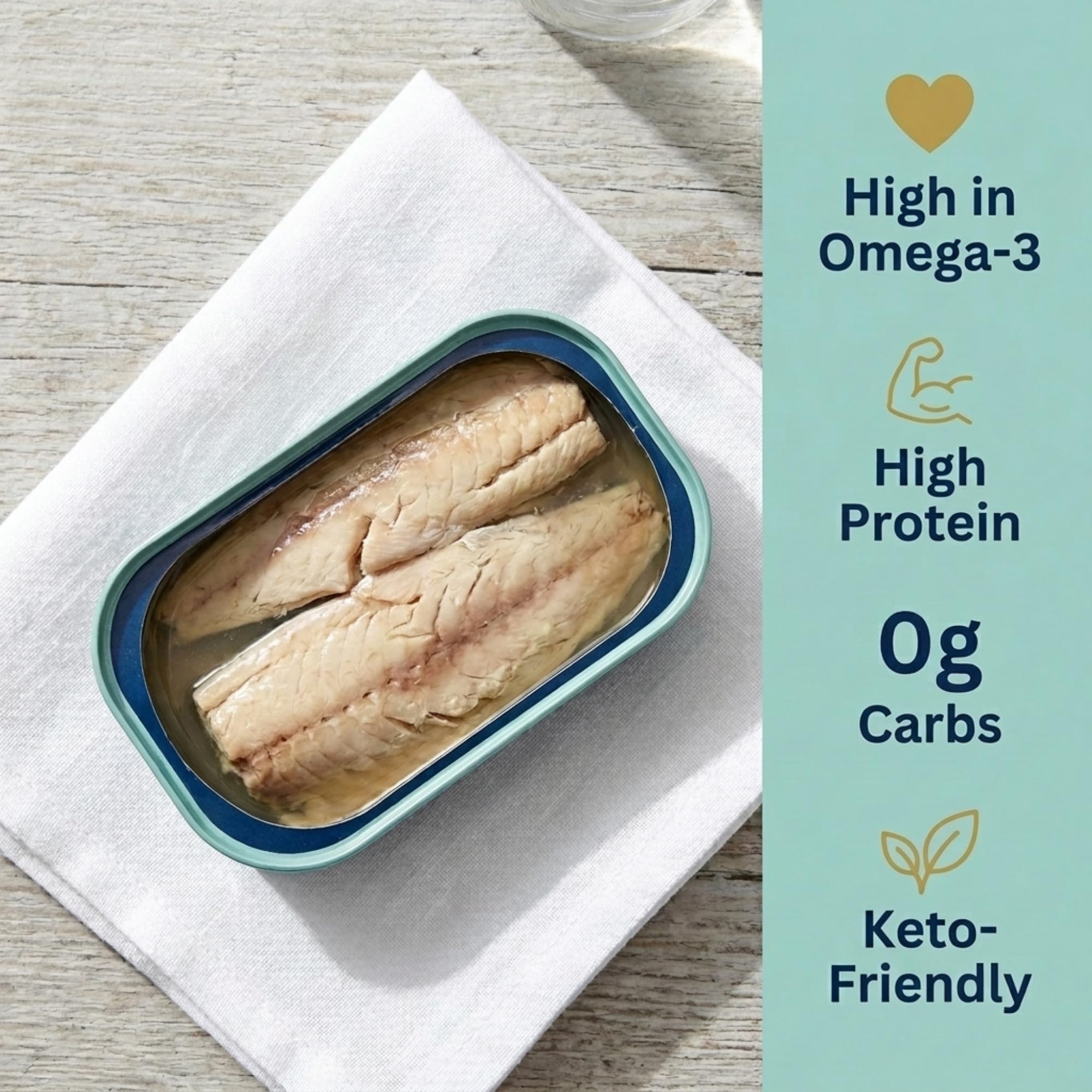 Shines Wild Mackerel in Brine - Skinless & Boneless, Low Salt | 5 Pack (125g Each) 7