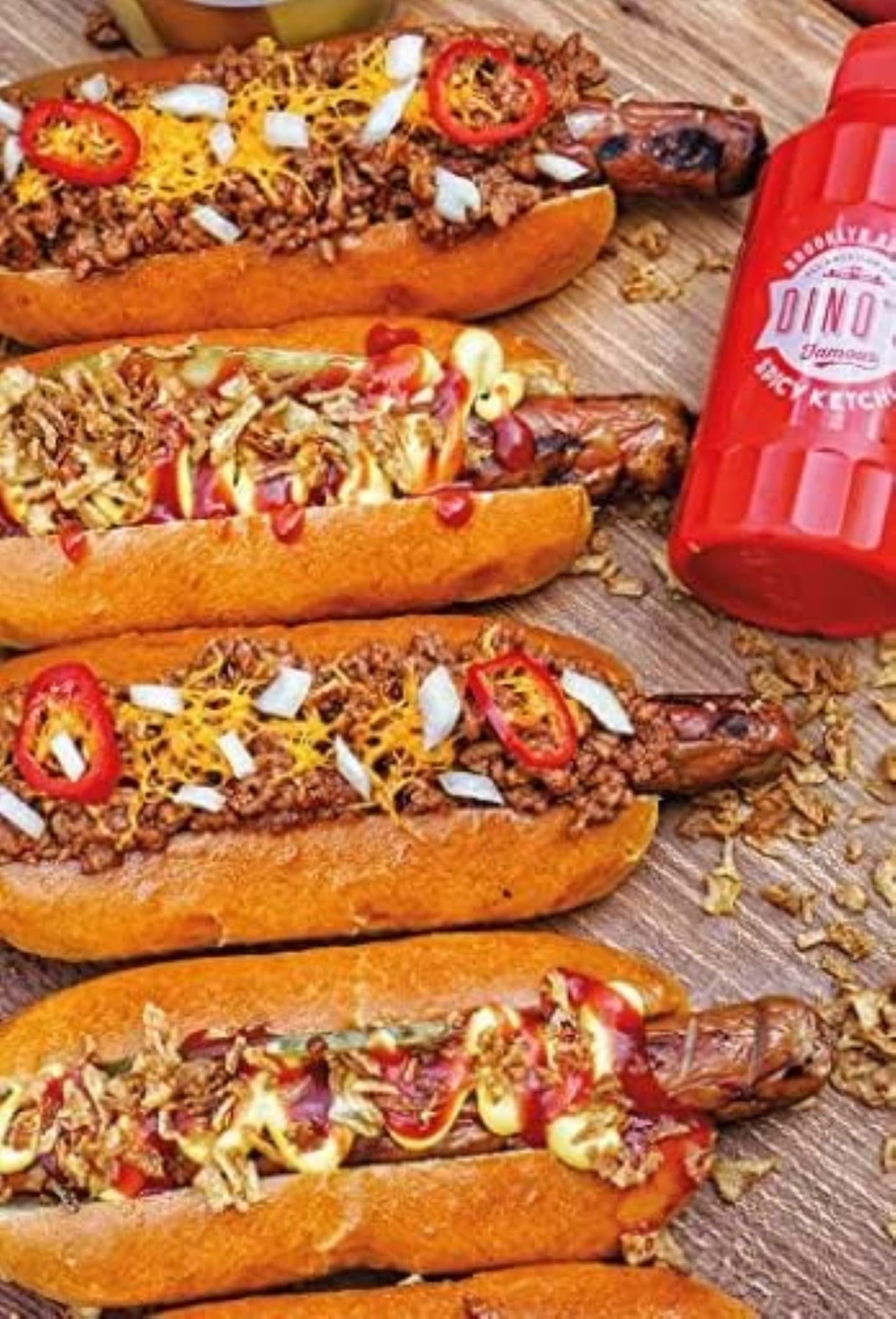 Dino's Famous Brooklyn Big Dog Pork Hot Dogs | 4 Pack | 85% Beechwood Smoked Pork | 360g 5