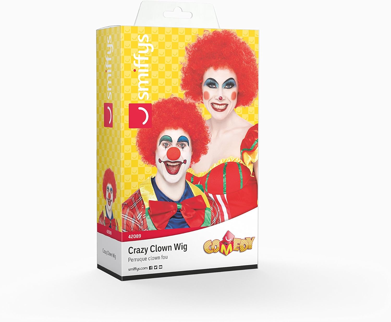 Smiffys Crazy Clown Wig, Red, One Size 2