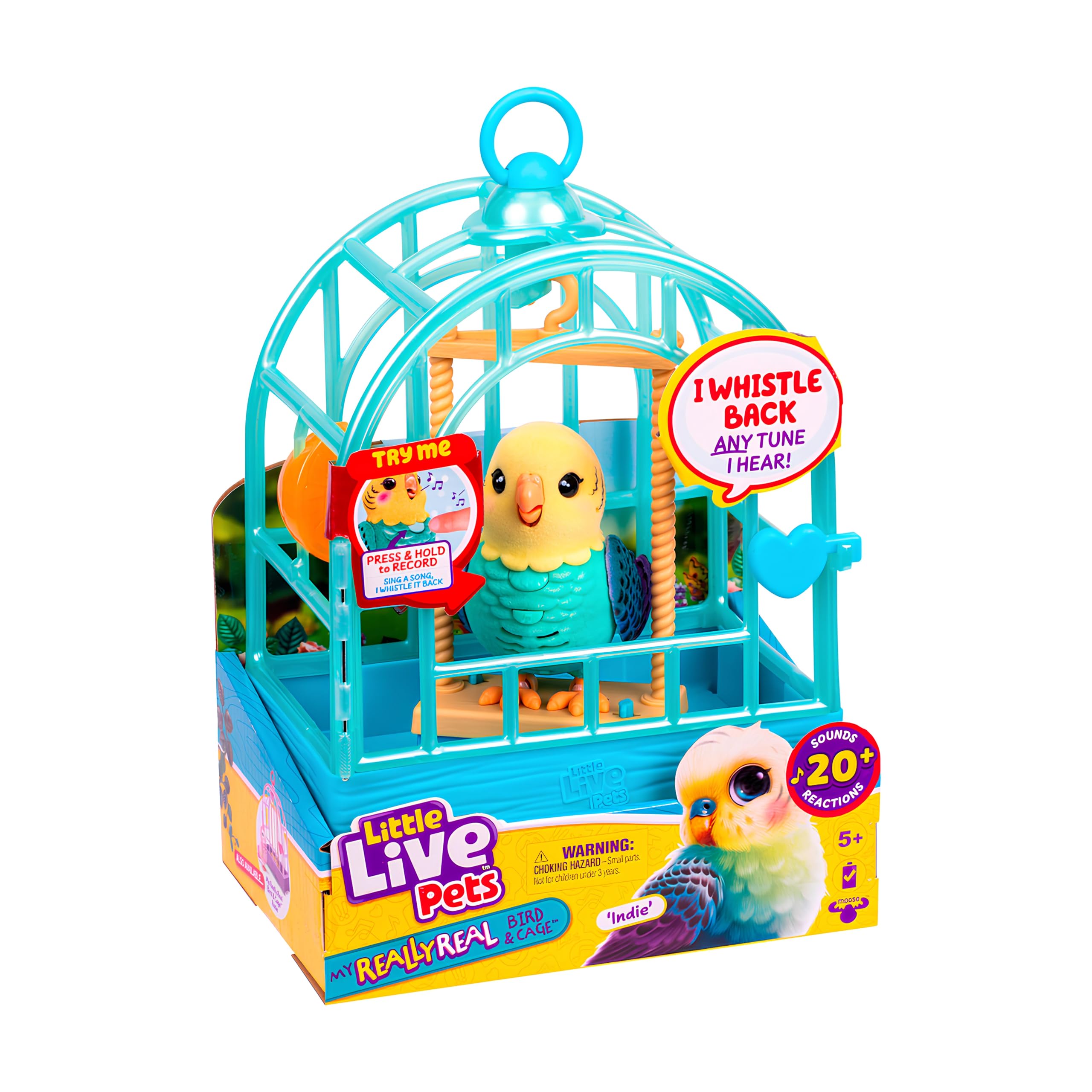 Little Live Pets My Really Real Bird & Cage - Indie, Interactive, Realistic | Ages 5-15