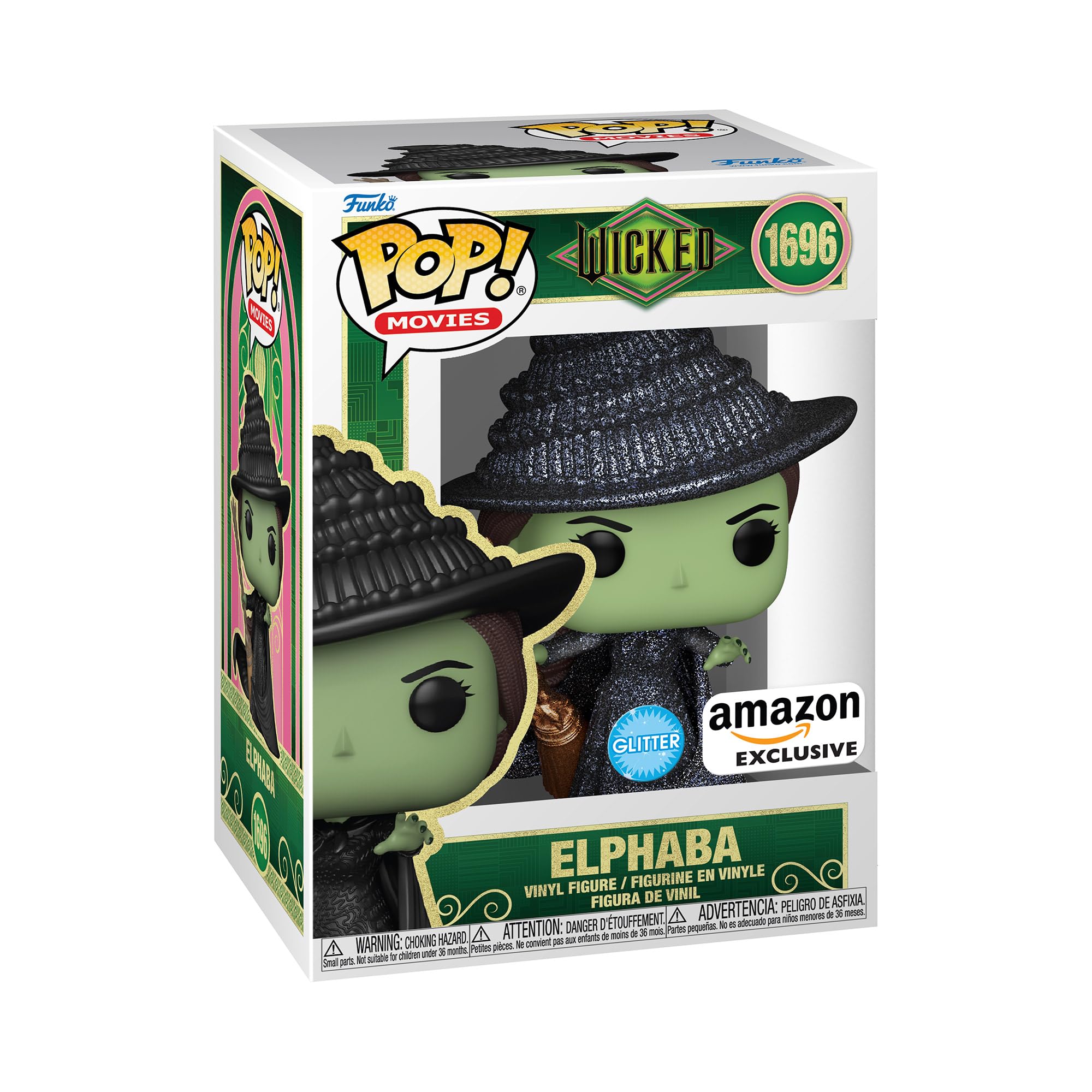 Funko Pop! Movies: Wicked - Elphaba Glitter Vinyl Figure - Amazon Exclusive 1