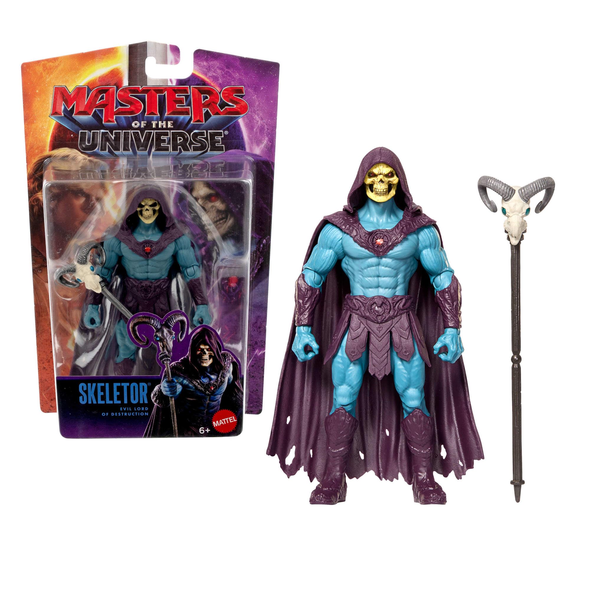 Masters of the Universe Skeletor 5.5 Inch Action Figure | 14 Movable Joints | Havoc Staff Accessory 1
