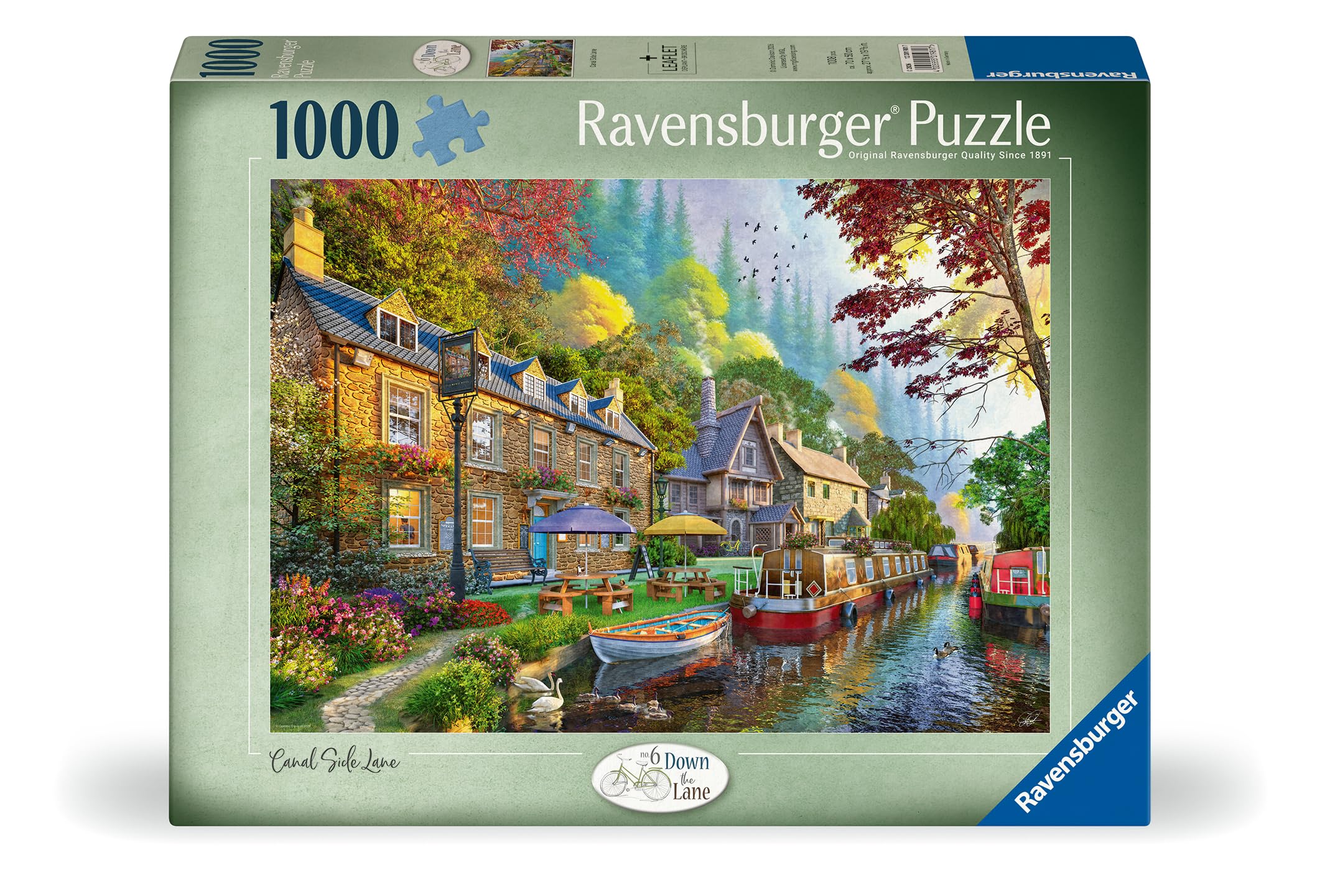Ravensburger Down the Lane No. 6 Canal Side Lane Jigsaw Puzzle | 1000 Pieces | 70 x 50cm