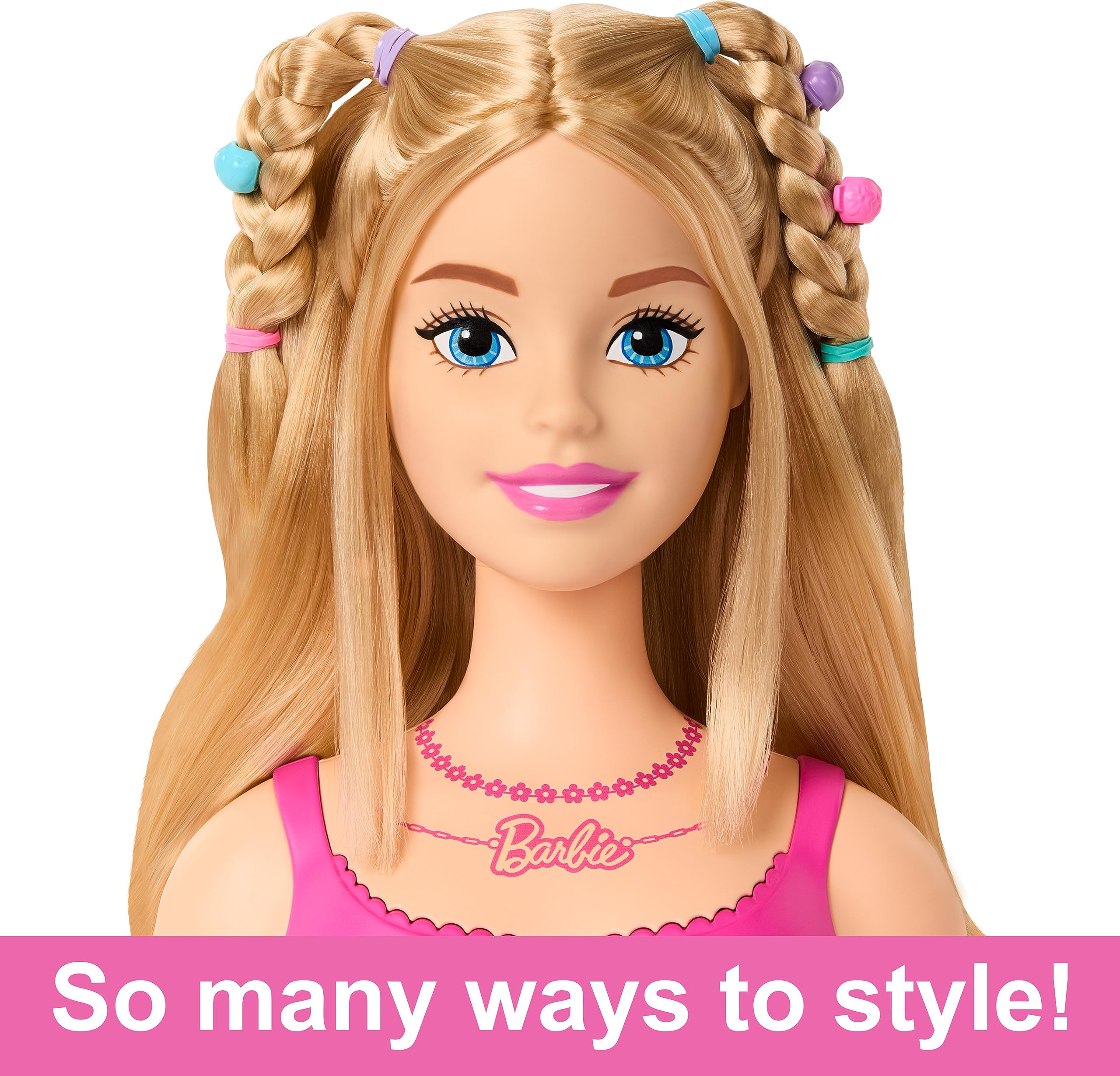 Barbie Doll Styling Head with Blond Hair and 20 Colorful Accessories 12