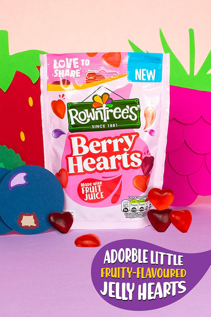 Nestlé Rowntree’s Berry Hearts Fruity Chewy Sweets, 115g
