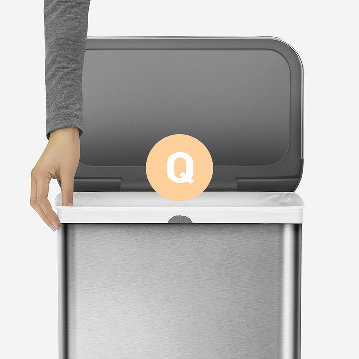 simplehuman Code Q Custom Fit Bin Liners, White Plastic (Pack of 20)