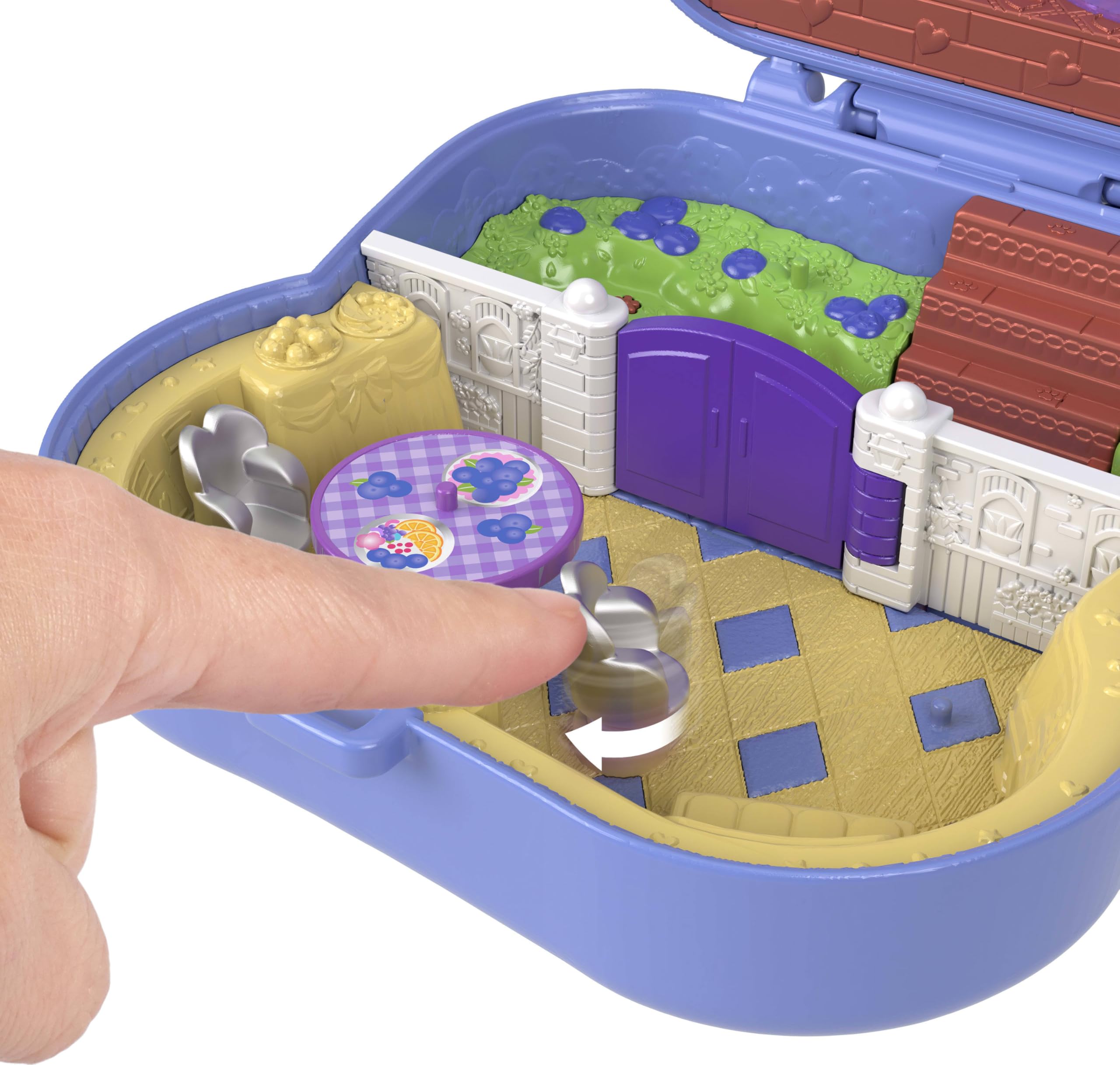 Polly Pocket Blueberry Besties Compact Playset - Includes 1 Micro Doll & 8 Accessories | Ages 4+ 3