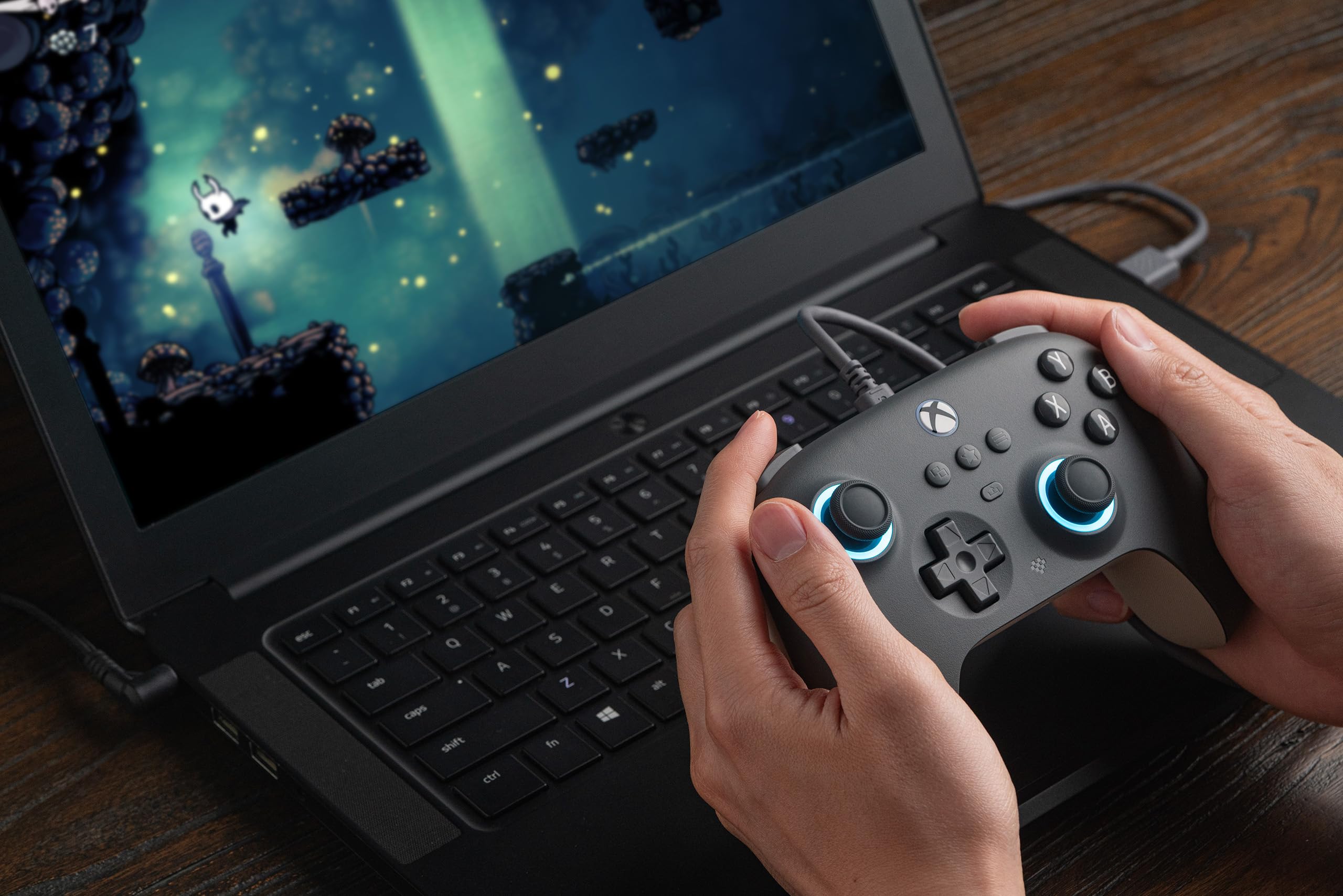 8Bitdo Ultimate C Wired Controller for Xbox Series X|S, Xbox One, Windows | RGB Fire Ring | Hall Effect Joysticks 3