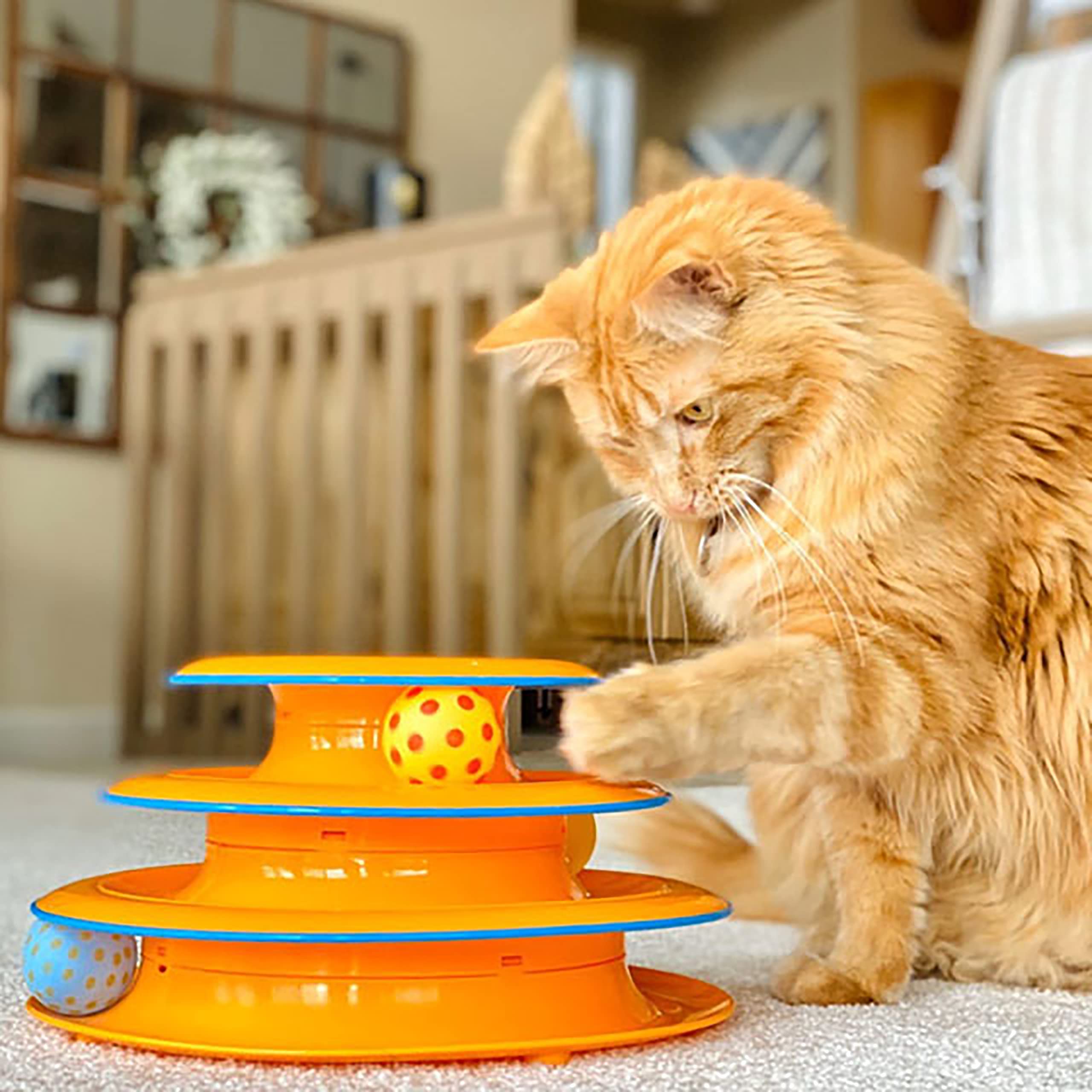 Catstages Tower of Tracks Cat Toy – 3-Level Interactive Ball Track Game for Cats 5