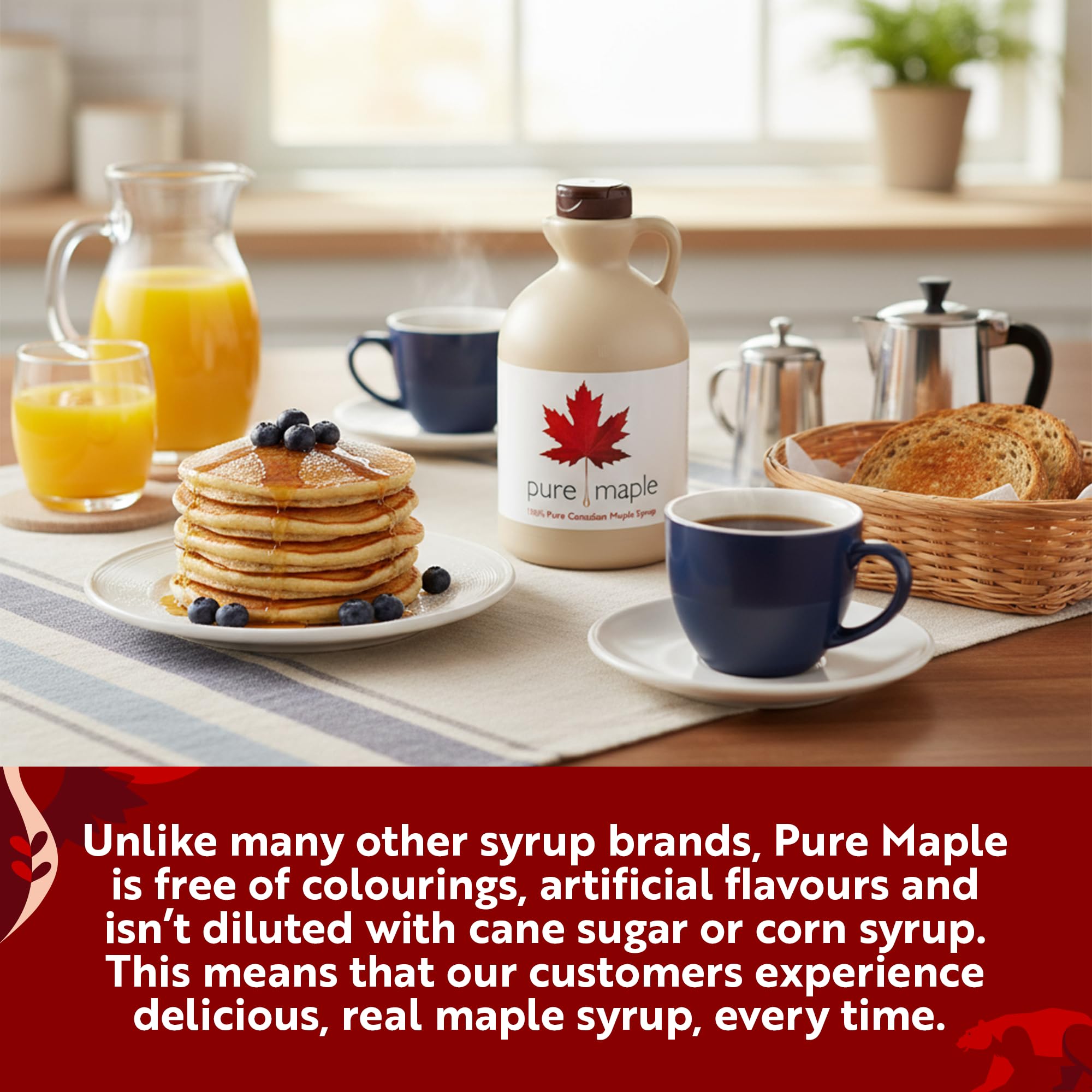 Pure Maple - Dark Robust Grade 100% Pure Maple Syrup - 1 Litre Jug 5