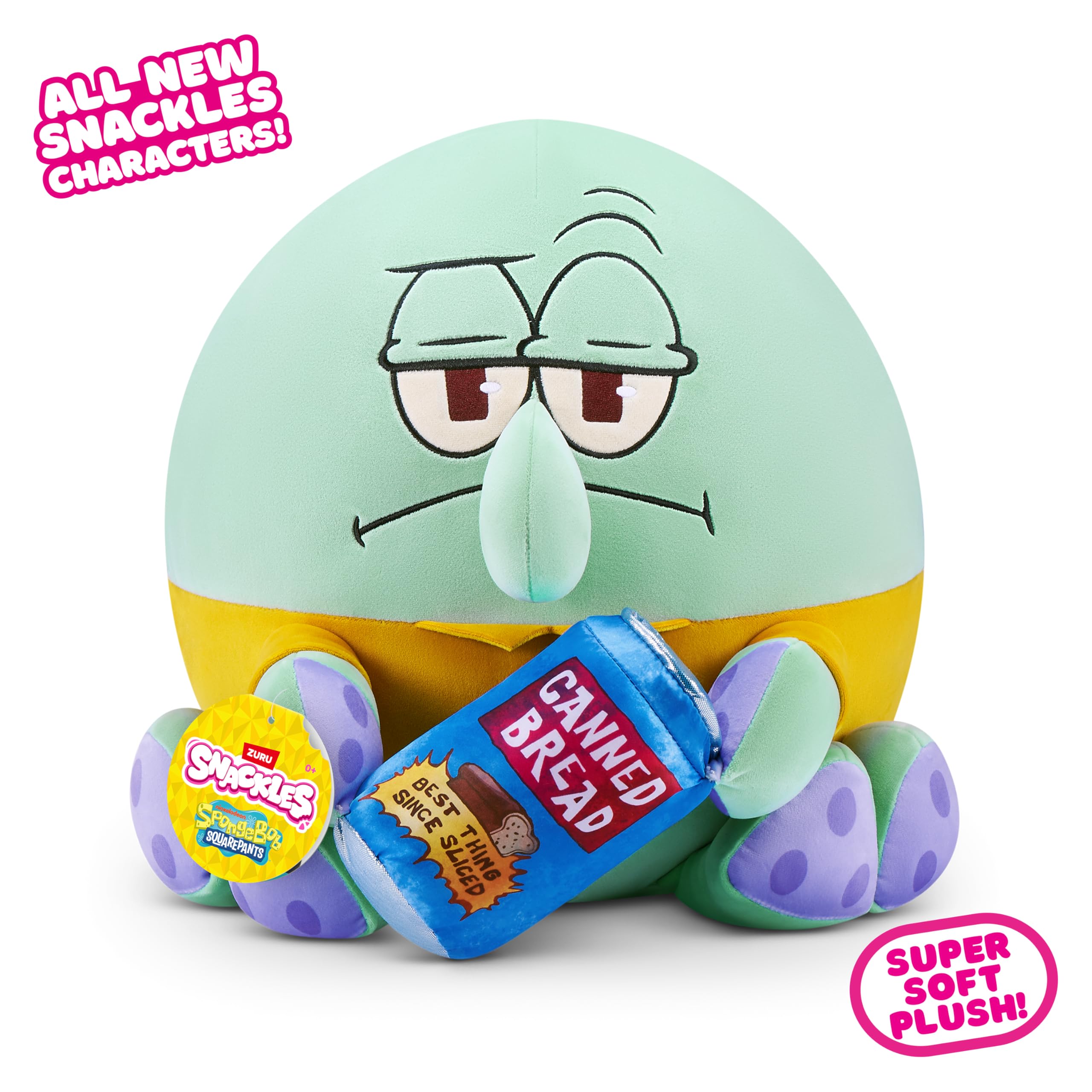 Snackles 14-inch Squidward Tentacles Plush - Super-Soft SpongeBob SquarePants Stuffed Animal 6