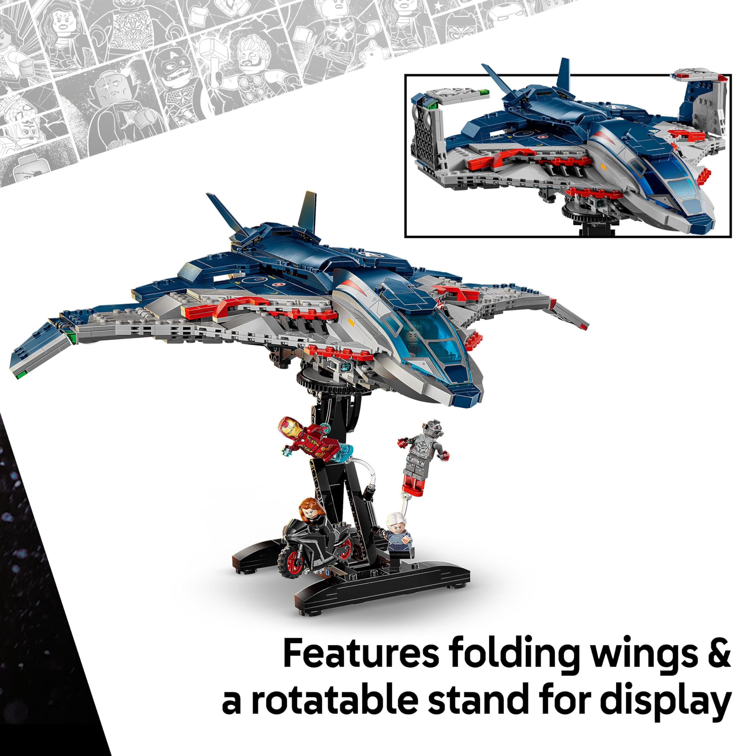 LEGO Marvel Avengers: Age of Ultron Quinjet - Buildable Super Hero Plane with 5 Minifigures 6