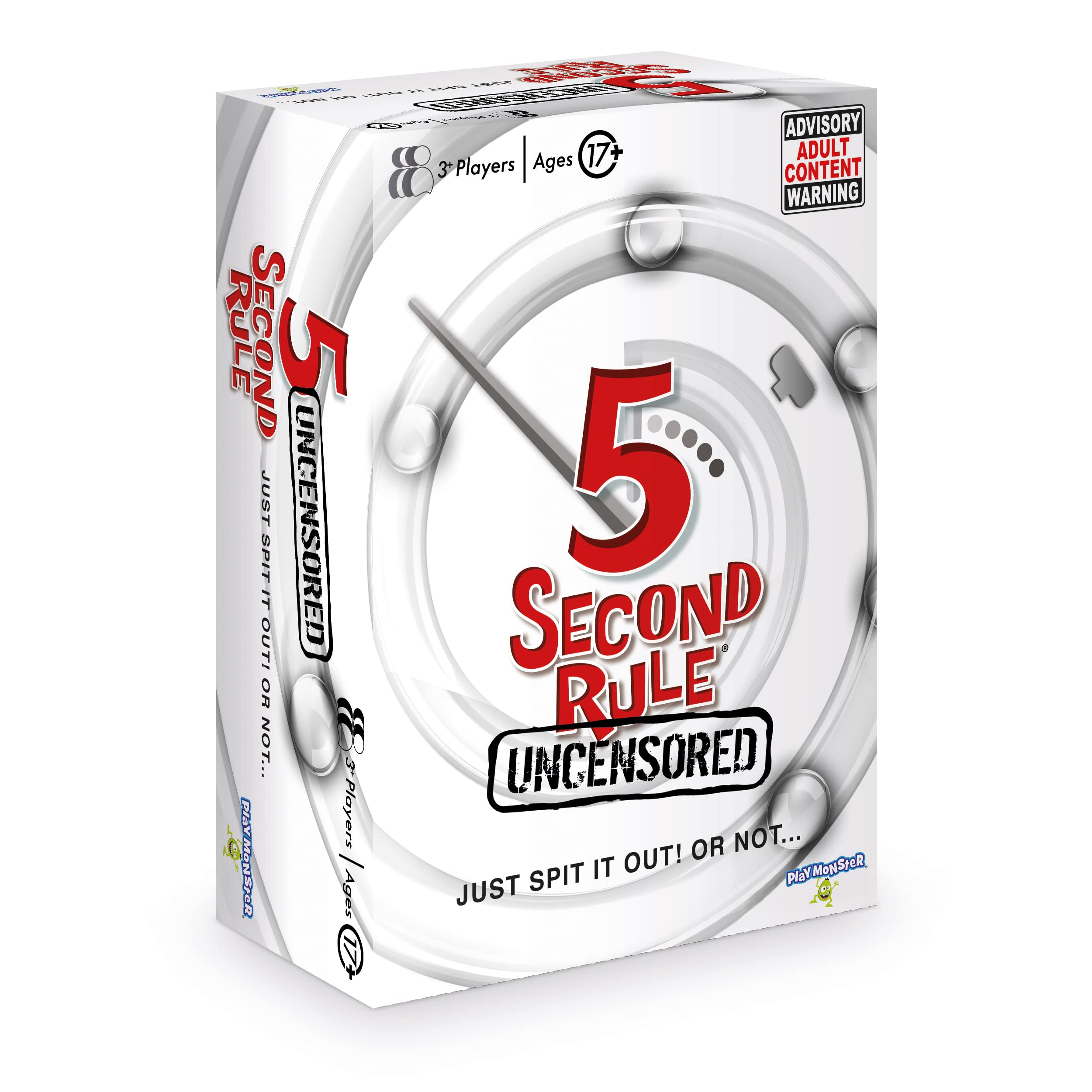 PlayMonster 5 Second Rule Uncensored Card Game - Adult Party Fun | Ages 17+ | 3+ Players