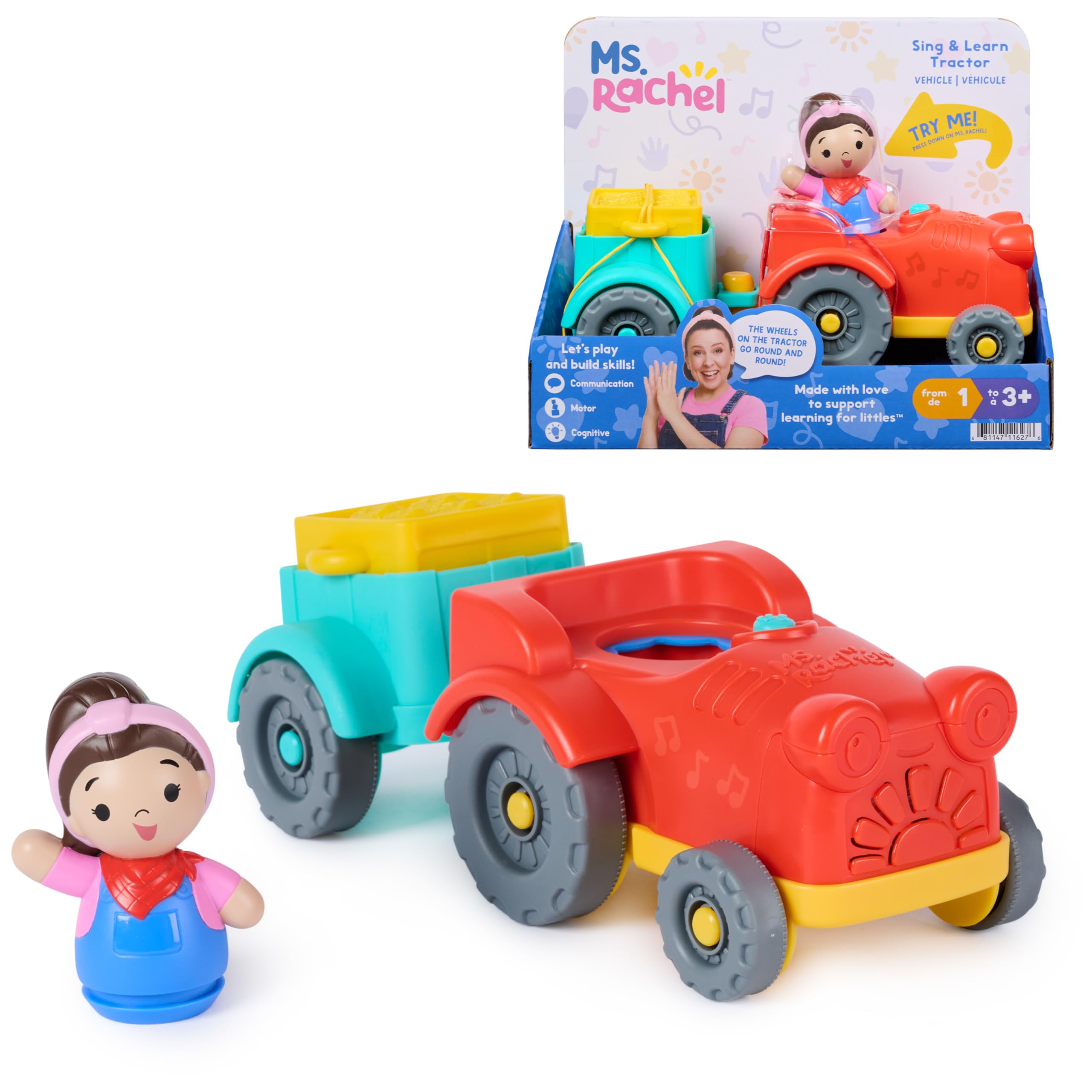 Ms. Rachel Sing & Learn Tractor - Interactive Toy with Sounds & Figure | Ages 1-3 1