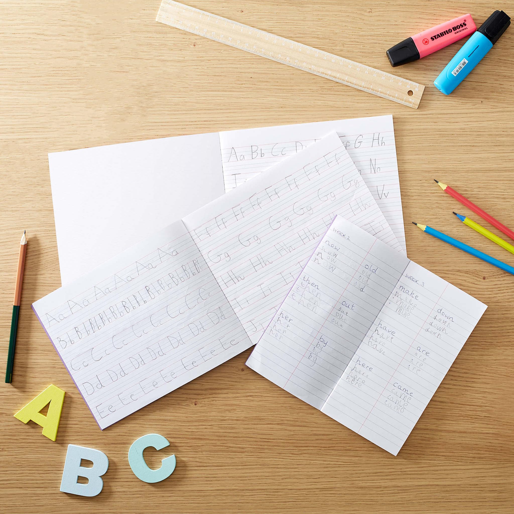 Rhino Handwriting Exercise Book - 6.5 x 8 in | 32 Pages | 6mm/20mm Ruling | Cardstock Cover