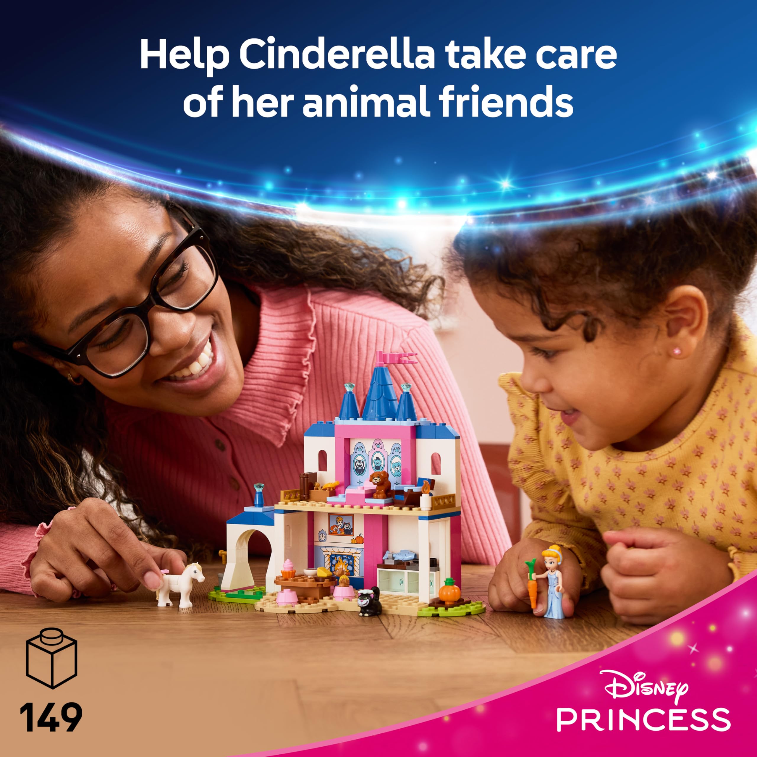 LEGO Disney Princess Cinderella Animal Friends Castle Toy Set 43283 for Ages 4+ | Starter Brick Building Set 2