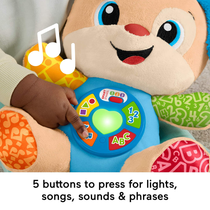 Fisher-Price Laugh & Learn Smart Stages Puppy - Musical Plush Learning Toy for Babies 6M+