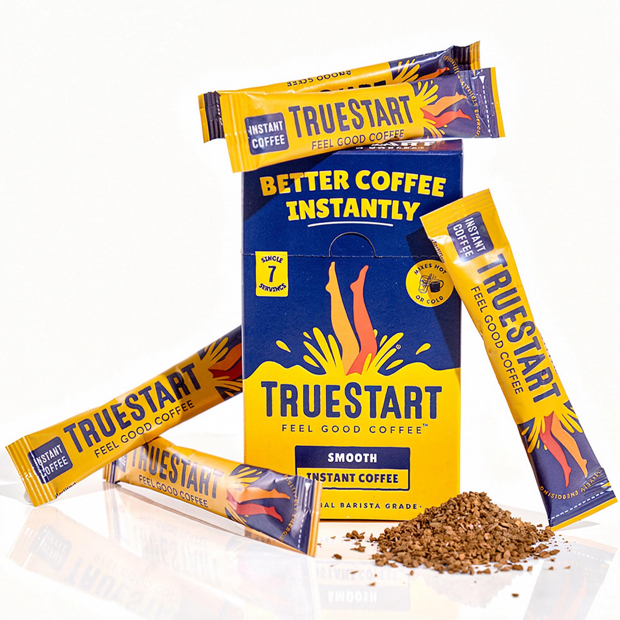 TRUESTART Instant Coffee Sticks - Smooth Original, 7 Pieces, 2g Each 1
