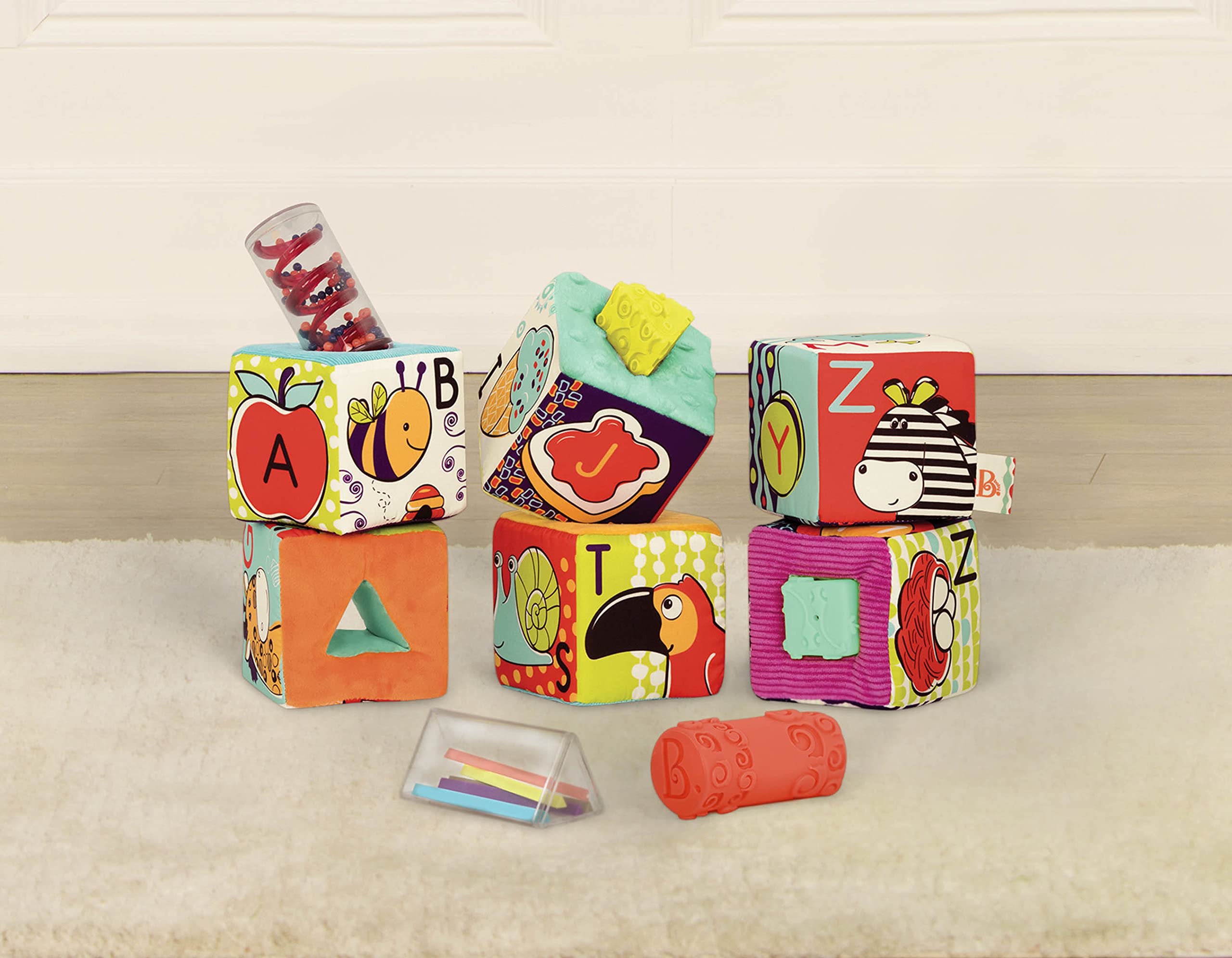 B. Toys ABC Block Party - Soft Fabric Building Blocks for Toddlers 6 Months+ 19