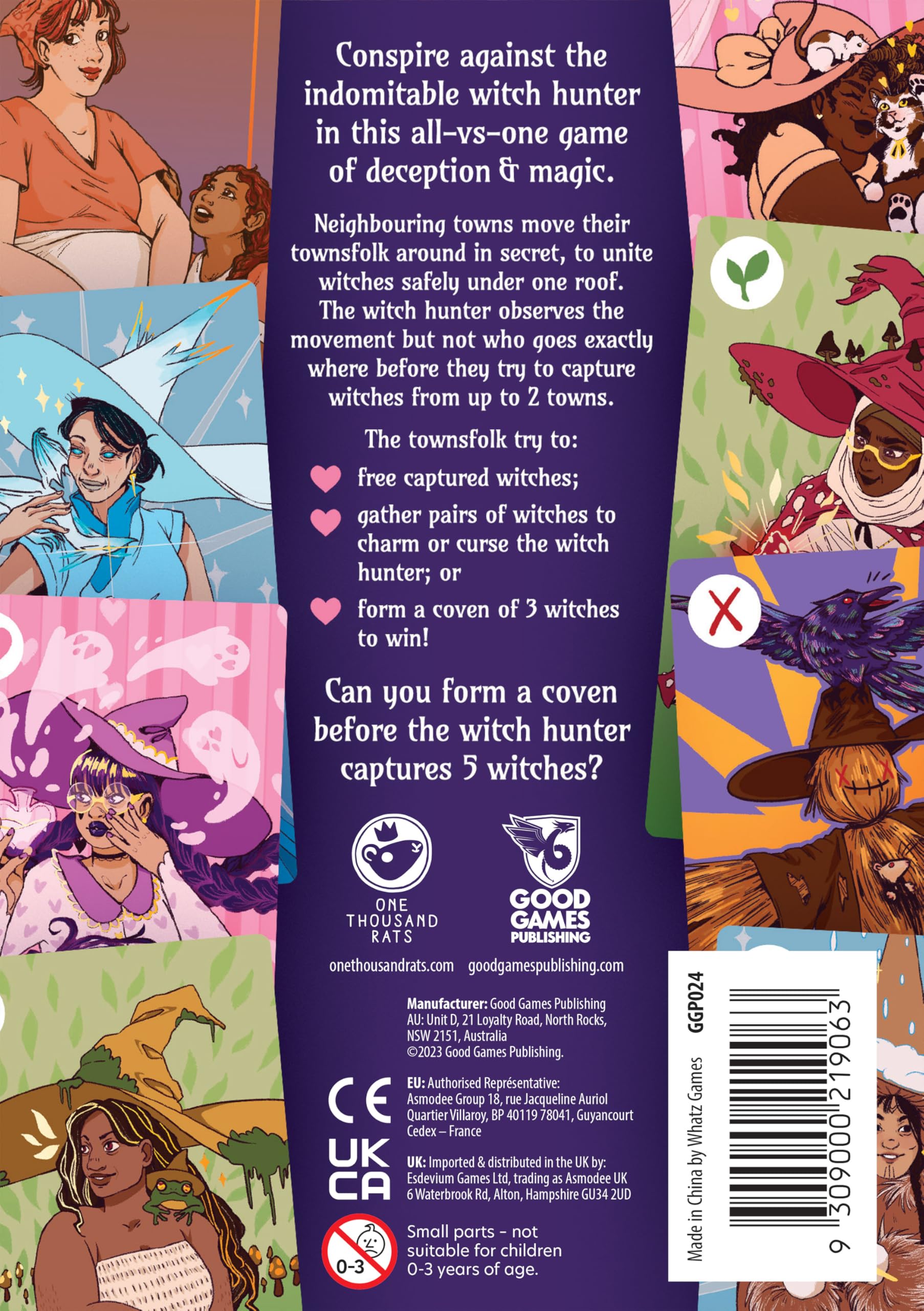 Good Games Publishing Curses & Covens - One Vs Many Witch Hunting Board Game | Ages 12+