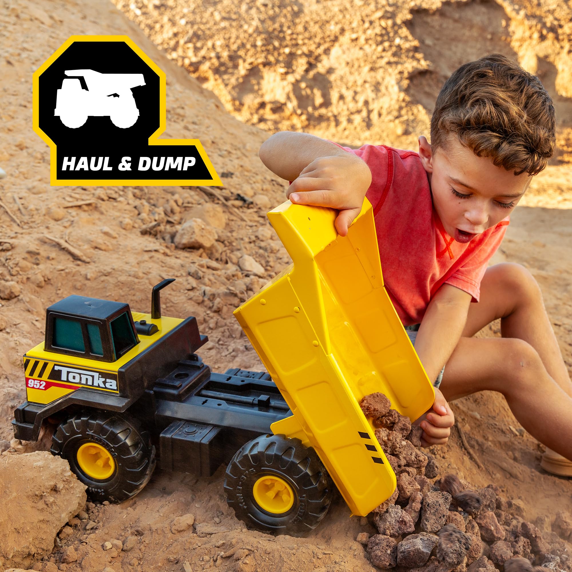 Tonka Steel Classics Mighty Dump Truck - Real Steel Construction Toy | Ages 3+ | Yellow 8