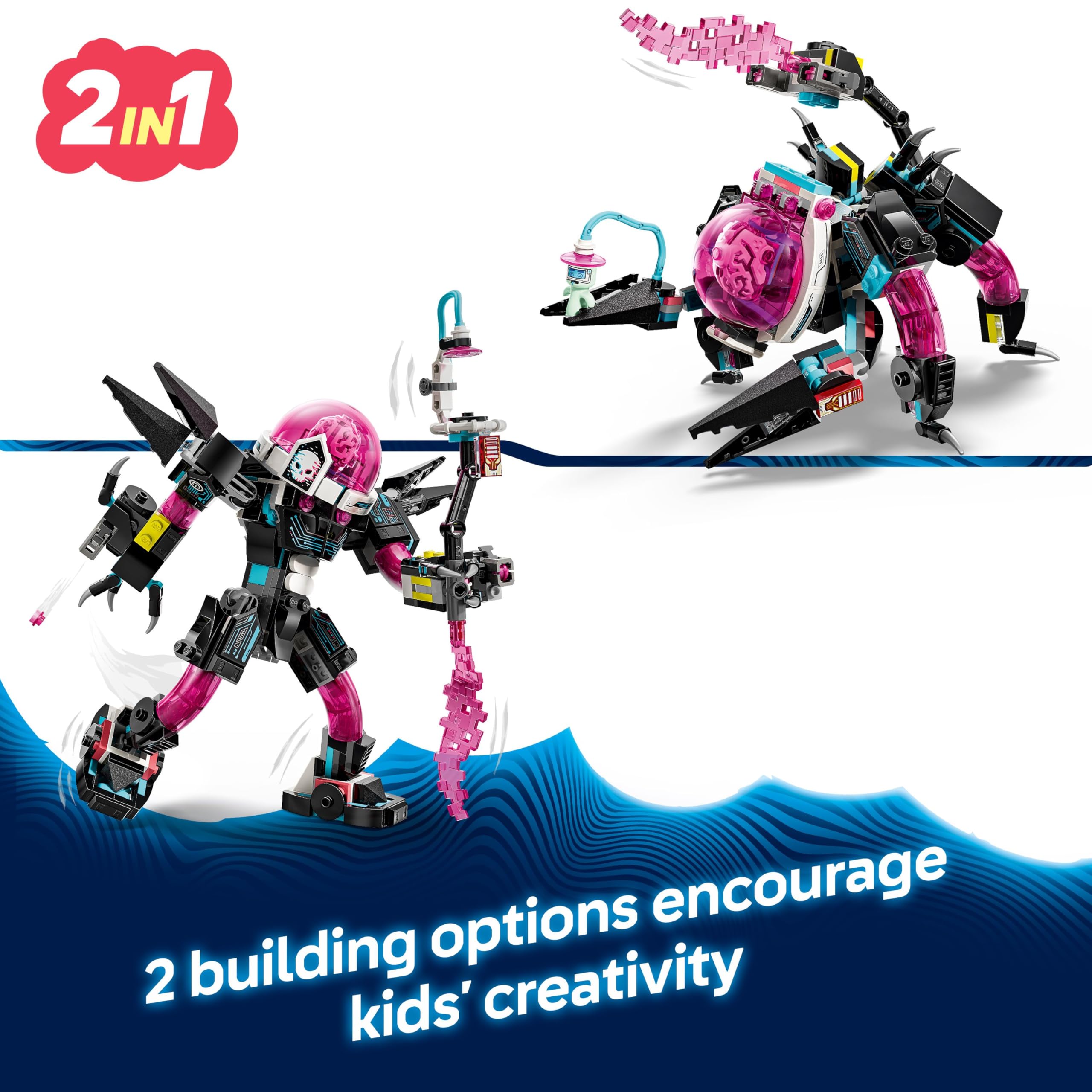 LEGO DREAMZzz Mateo vs. Cyber Brain Mech Building Set - 2-in-1 Robot & Scorpion | Ages 8+ 3
