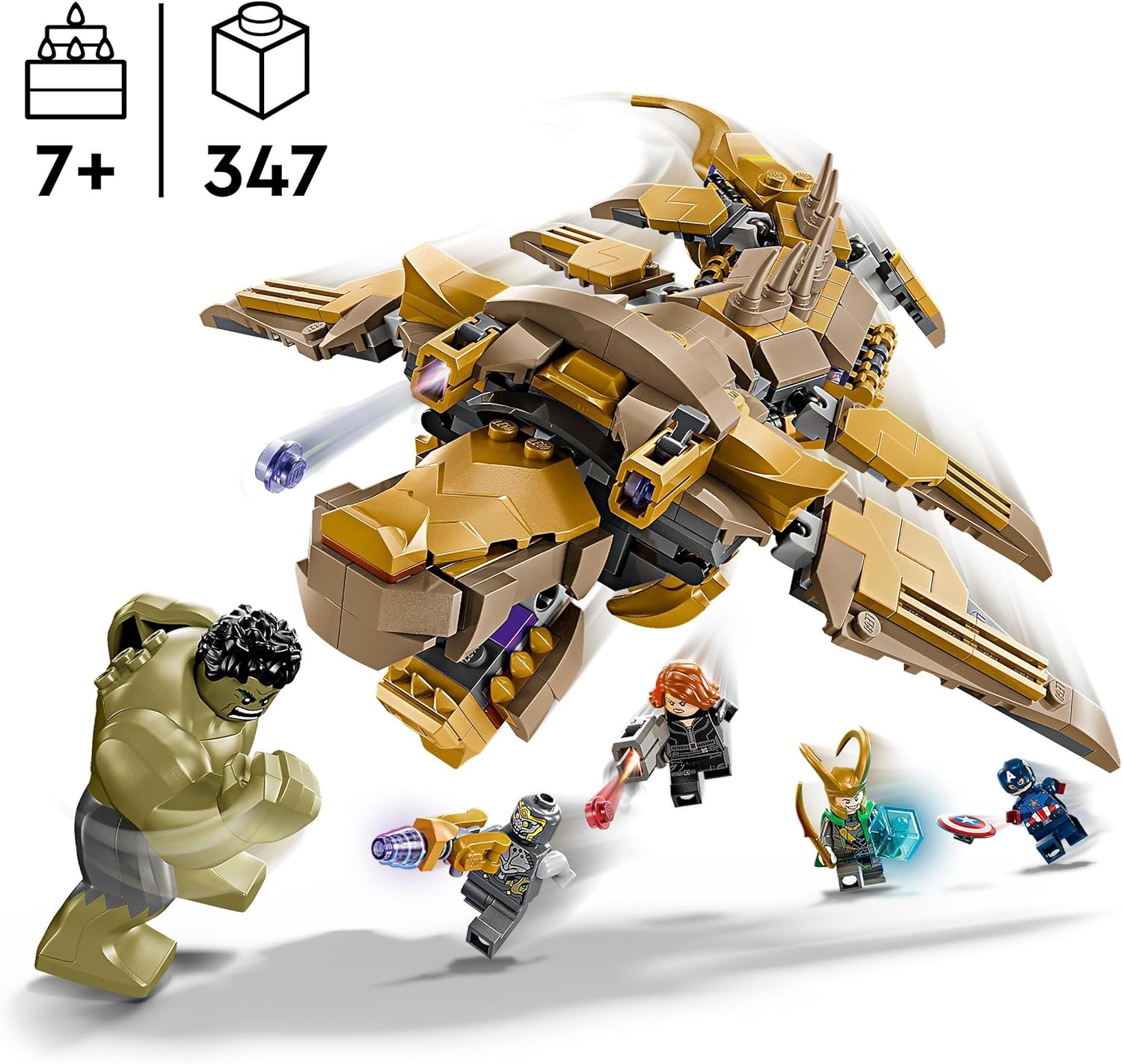 LEGO Marvel The Avengers vs. The Leviathan - Buildable Playset with Hulk, Captain America, Black Widow, Loki & Chitauri (76290) 4