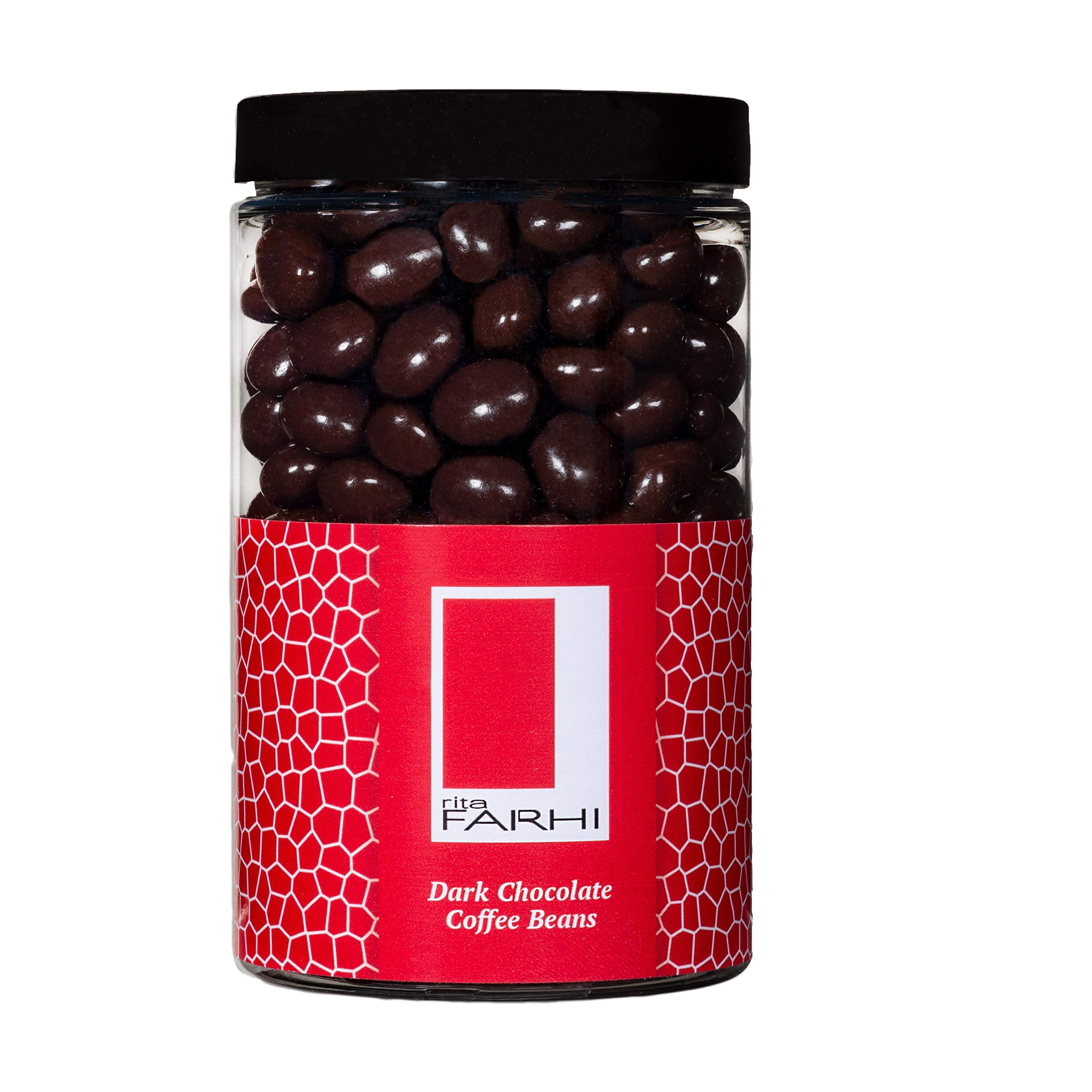 Rita Farhi Dark Chocolate Covered Coffee Beans in Gift Jar - 290g 1