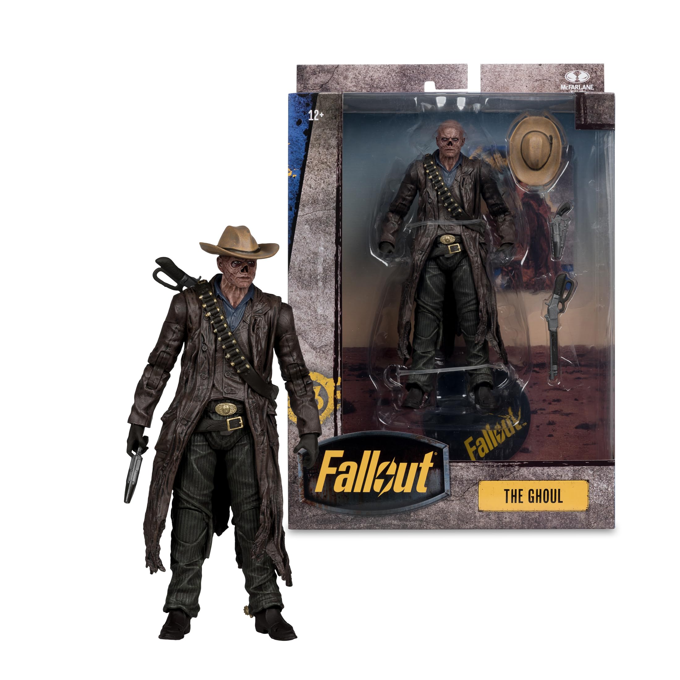 McFarlane Fallout The Ghoul 7in Deluxe Action Figure - Ultra Articulated Collectible with Weapons & Base 12
