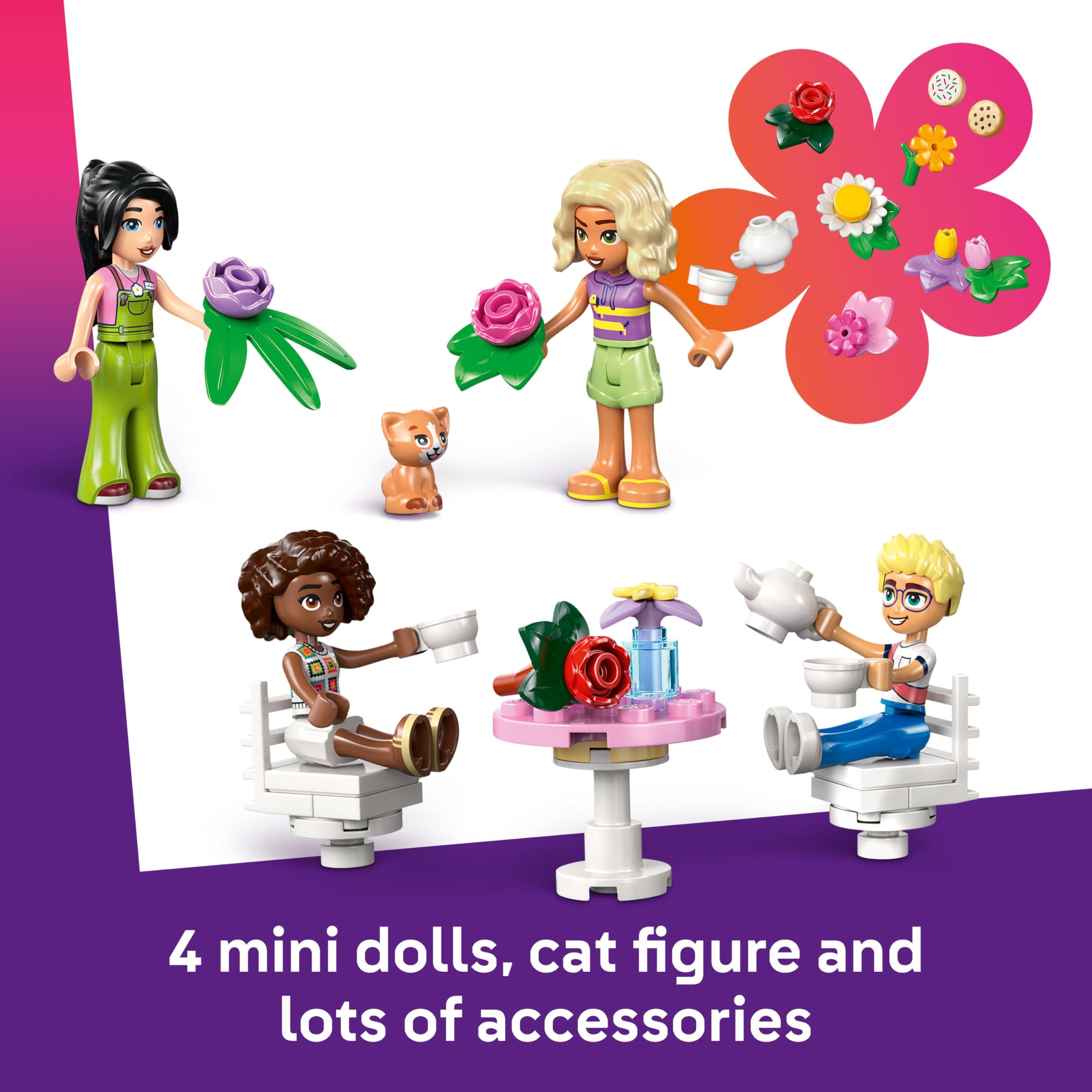 LEGO Friends Plant Café & Flower Shop Building Set - Ages 9+ | 4 Mini Dolls | Multicolor 5