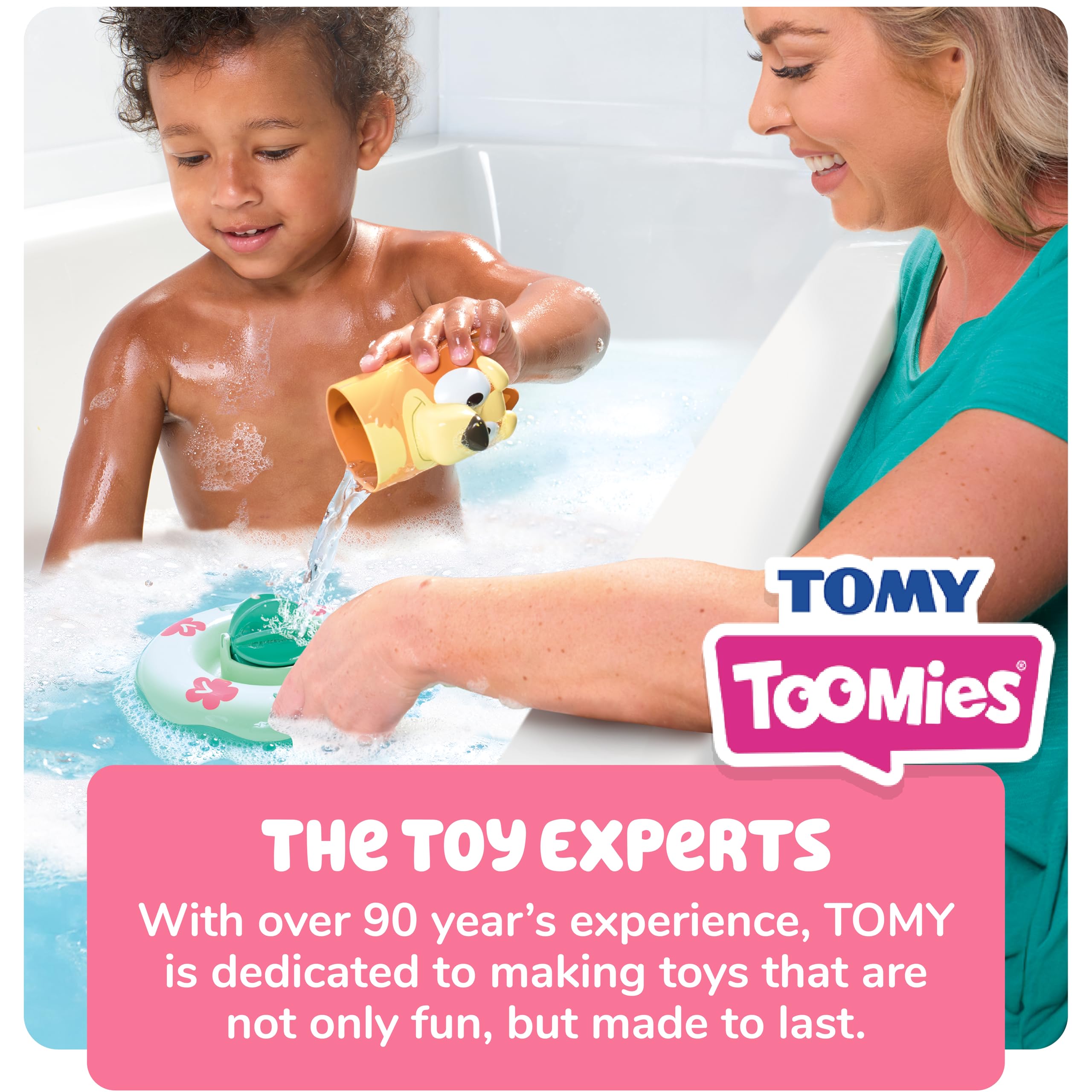TOMY Toomies Bluey Splash and Float Bingo - Bath Toy Cup with Water Wheel for 18 Months+ 14