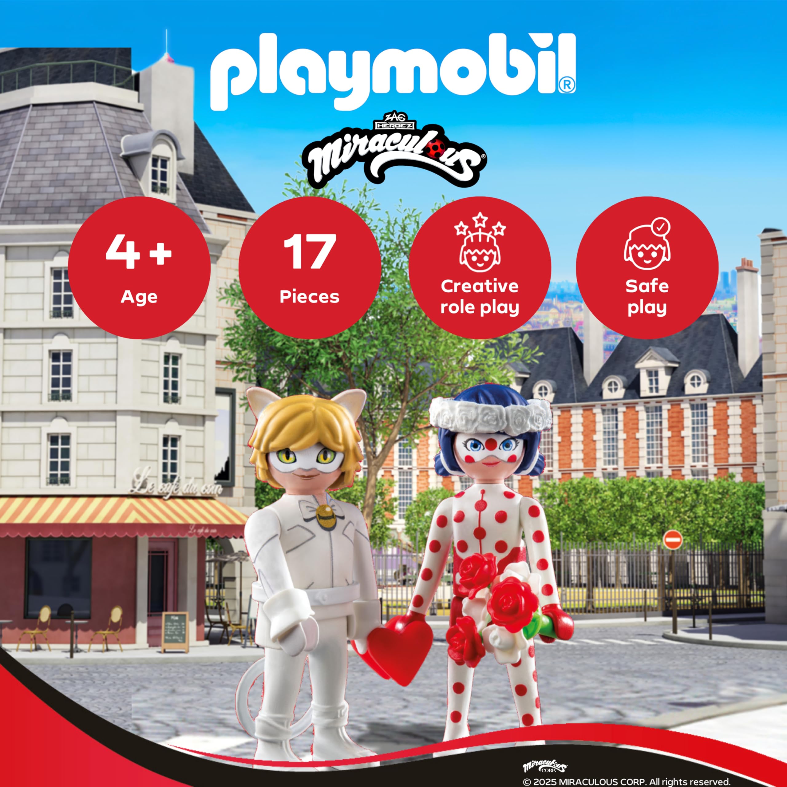 Playmobil Miraculous Ladybugs & Cat Noir's Wedding Playset | Ages 4+ | Model 71865 2