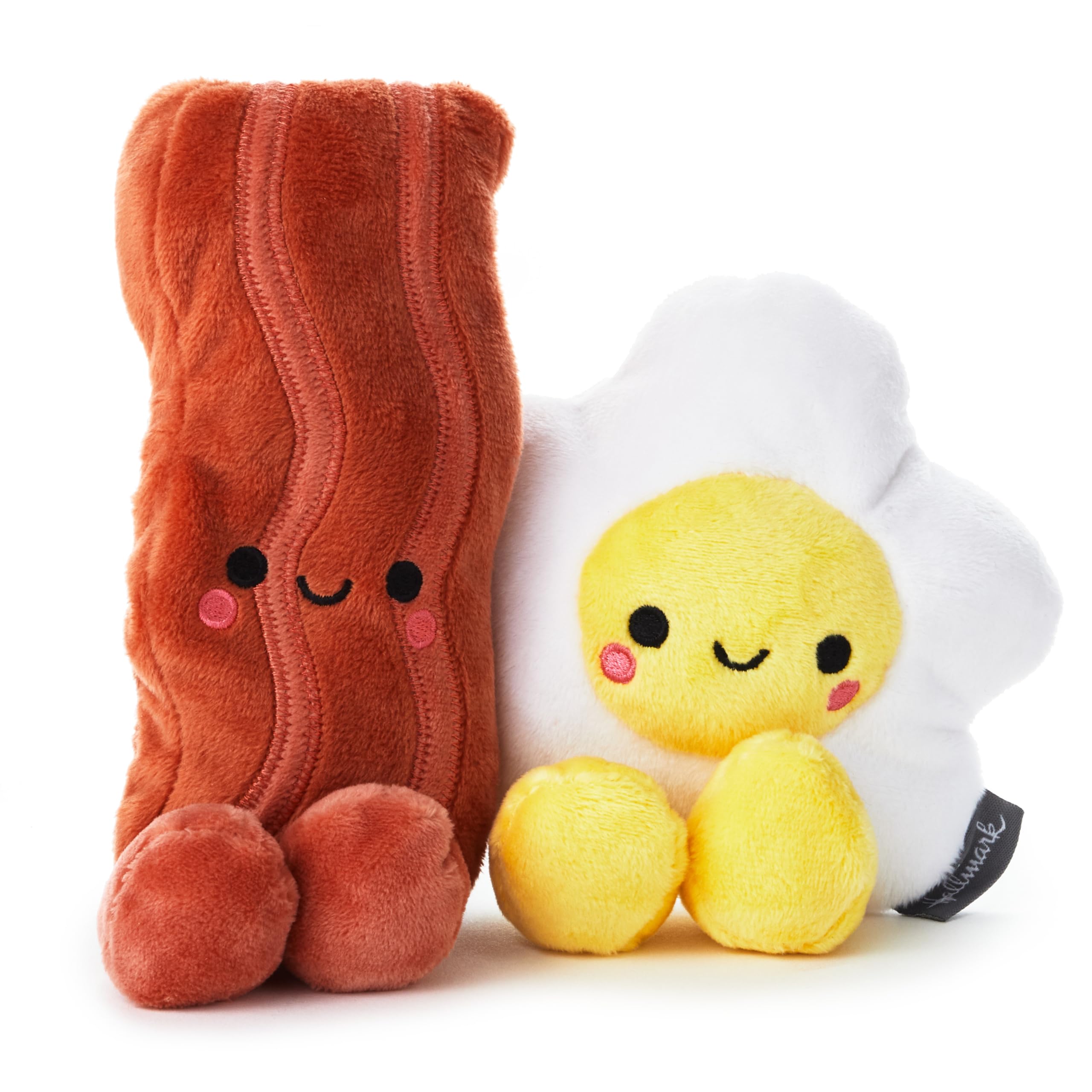 Hallmark Better Together Bacon and Egg Plush Pair - Magnetic Soft Toy Set 2