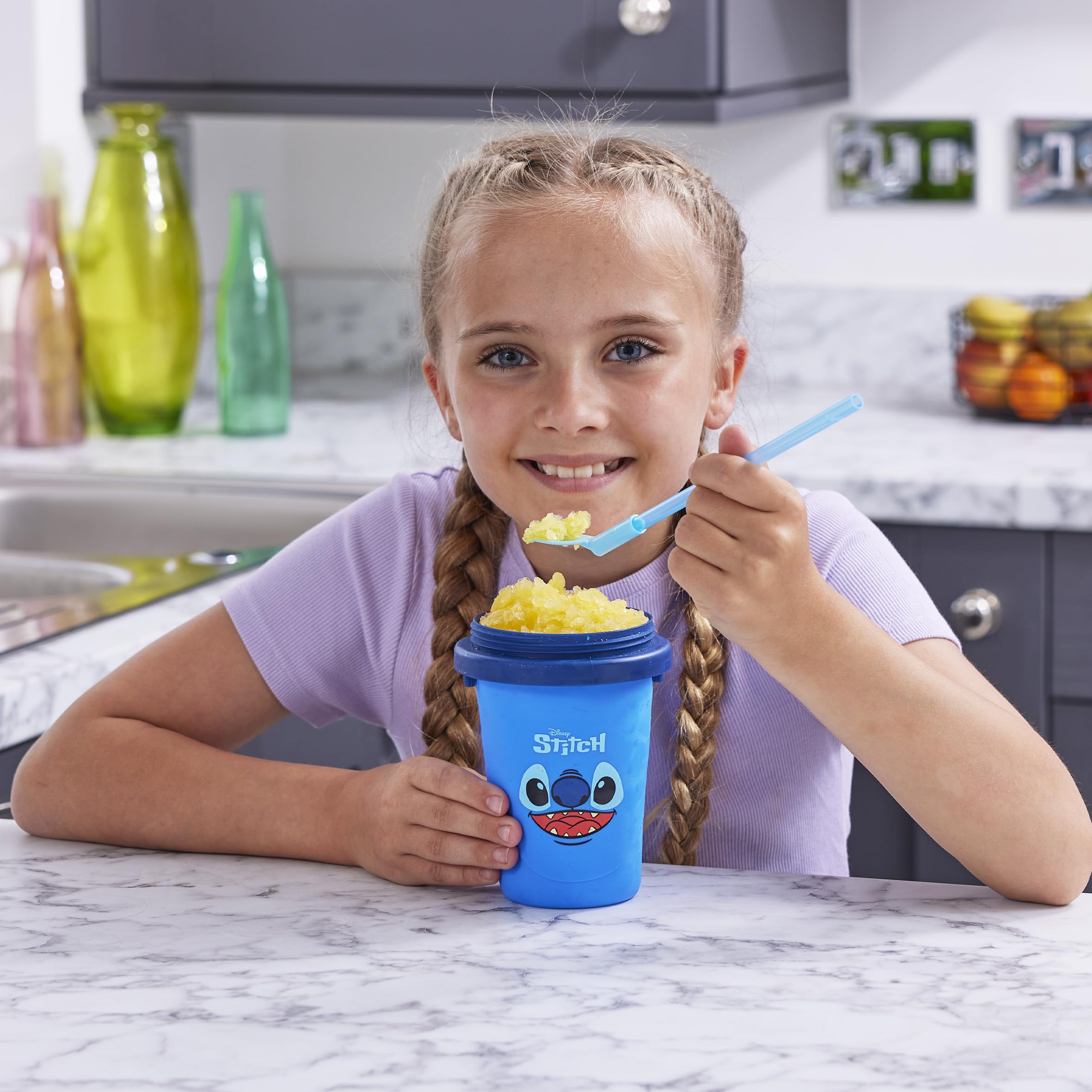 Chill Factor Disney Stitch Reusable Squeeze Cup Maker | Rapid Freeze Technology | Ages 3+ 5