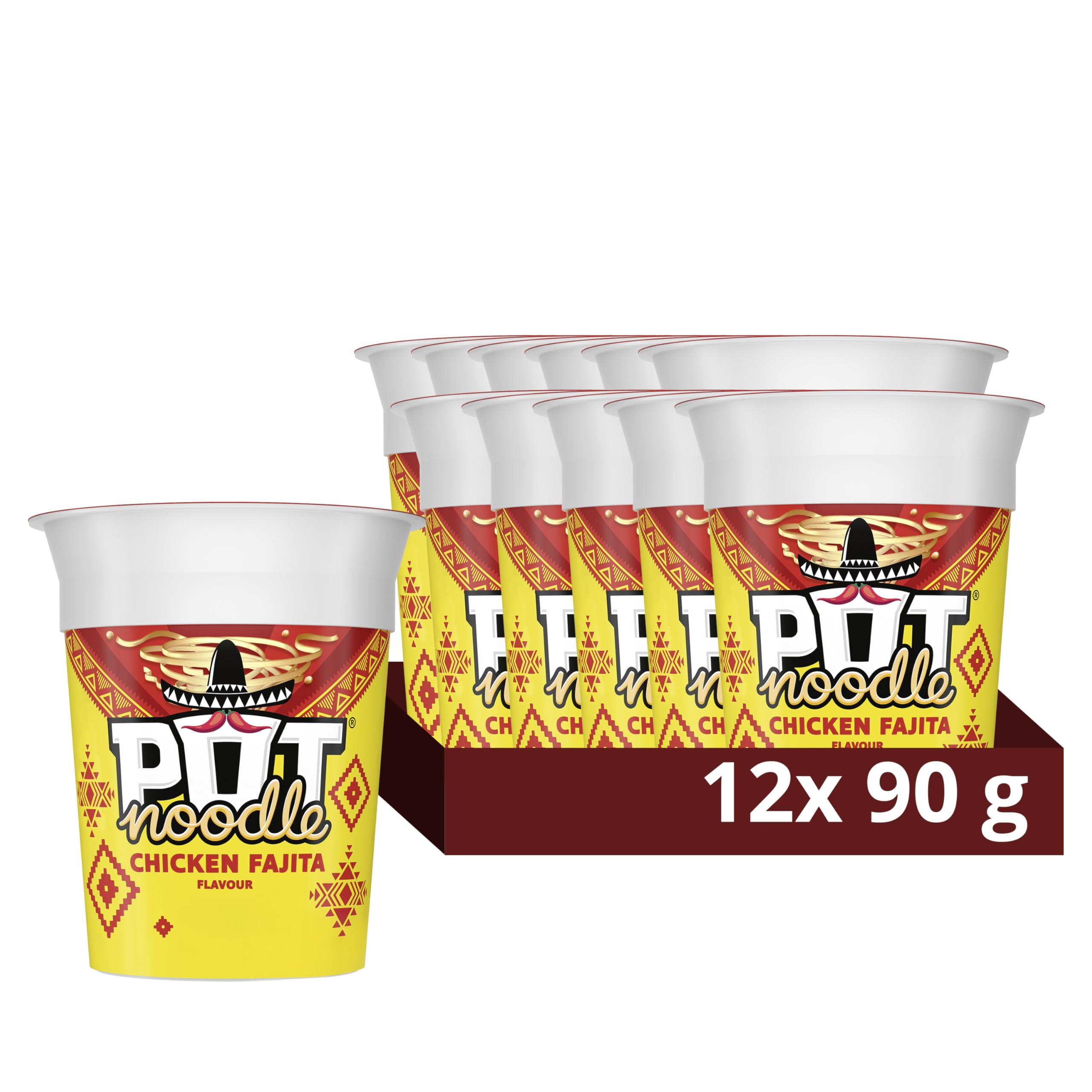 Pot Noodle Chicken Fajita Snack Pot - Instant Noodles, Vegan, 90g 2