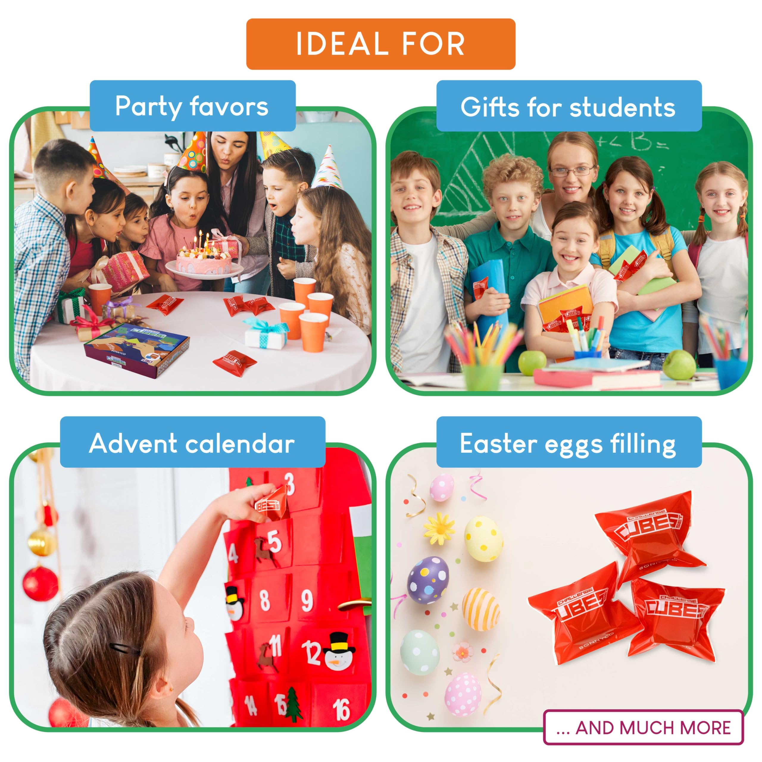 BONNYCO Challenge Cubes - 30 Mini Puzzle Games for Kids Party Bags | Unisex | Ages 3+ 9
