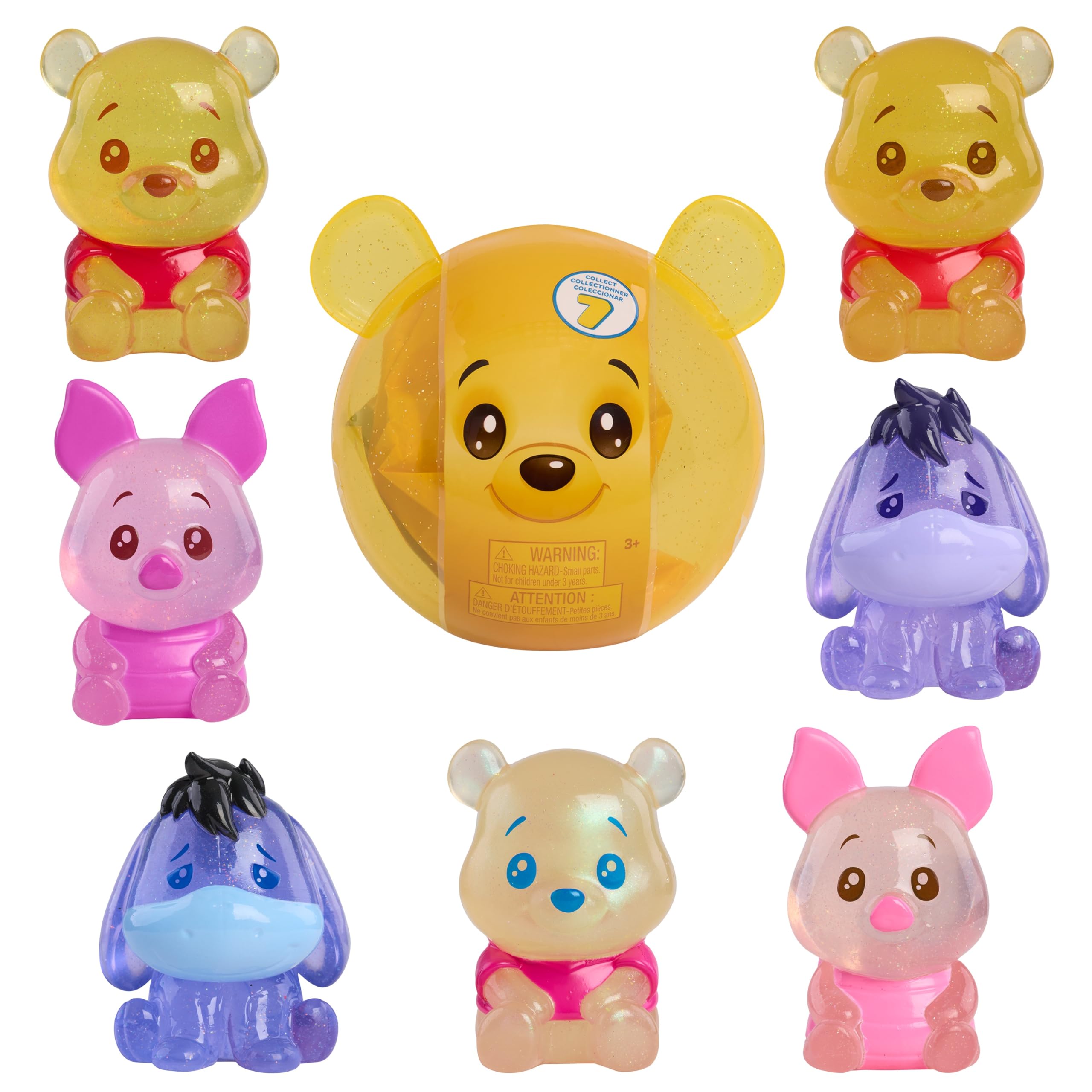 Disney Winnie the Pooh Bear-y Cute Jelly Figures - Blind Capsule Surprise | 5 cm Squishy Toy | Ages 3+