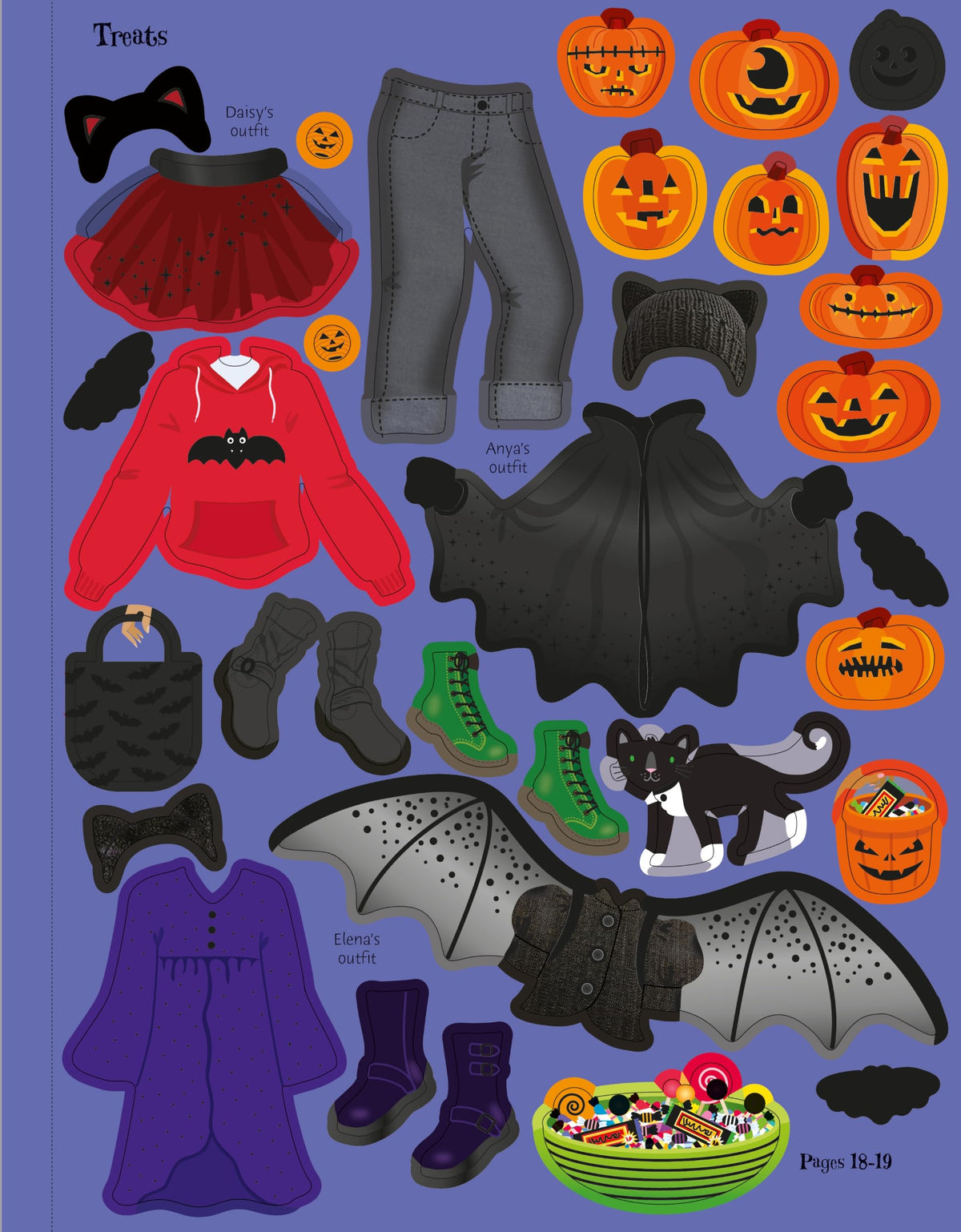 Usborne Sticker Dolly Dressing Halloween - Ages 5-7 | 44 Pages | English 7
