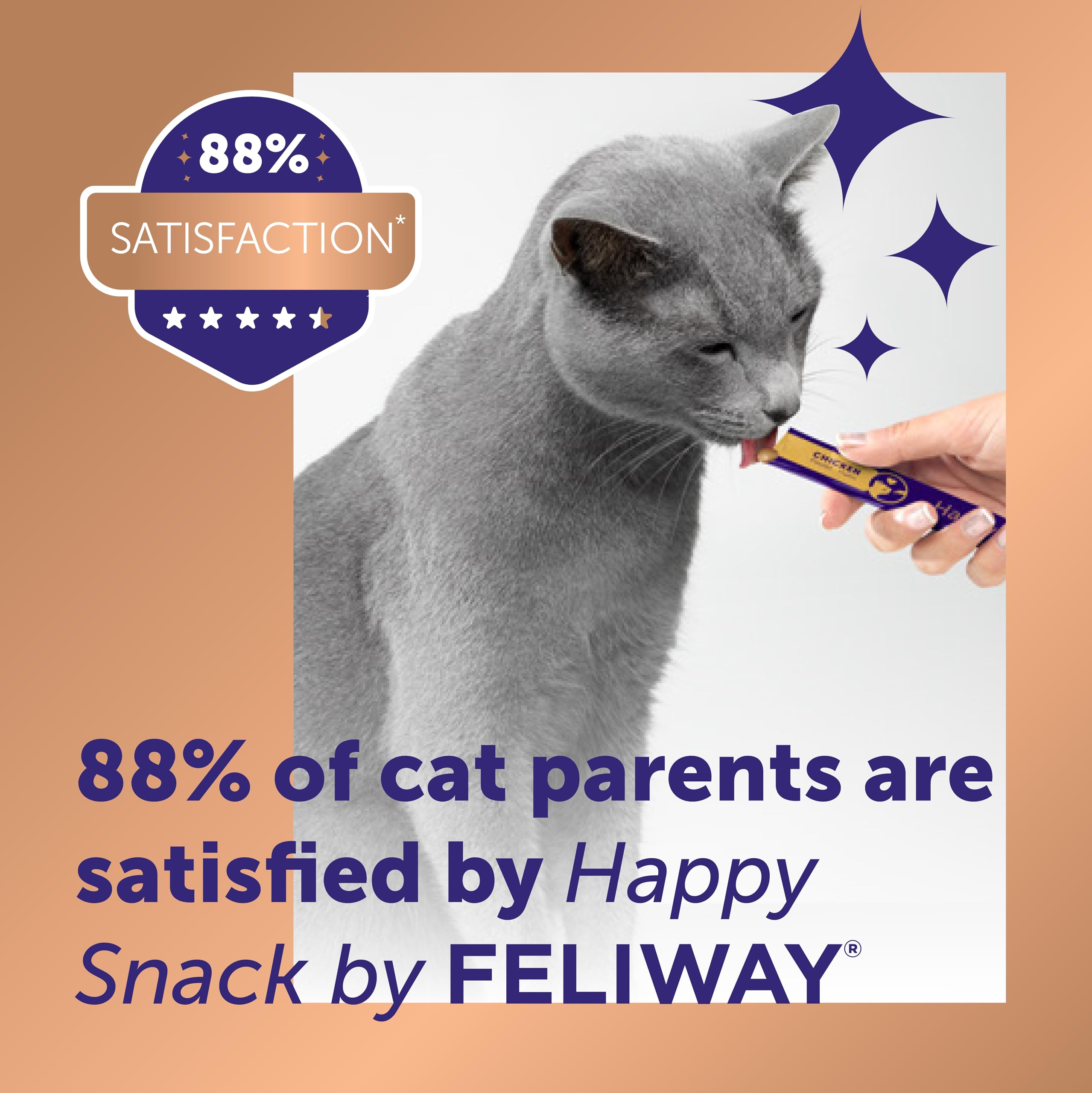 Feliway Happy Snack for Cats - Chicken Flavor Calming Treats | Box of 24 Sticks 4