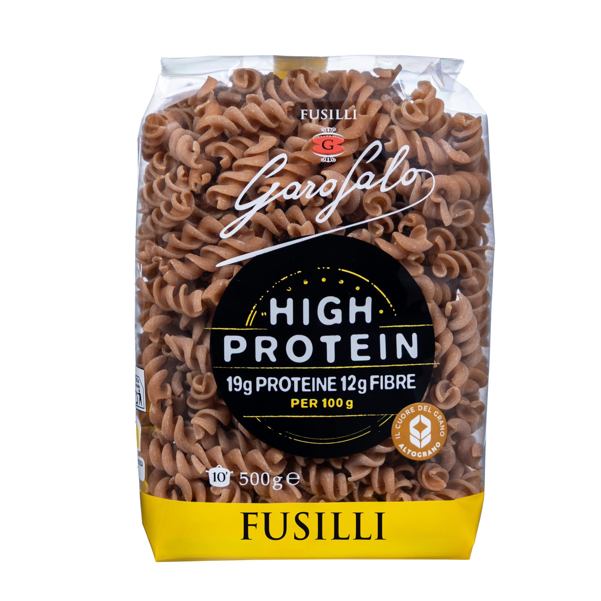 Garofalo High Protein Fusilli Pasta - 19g Protein, 12g Fibre | 500g Pack 1