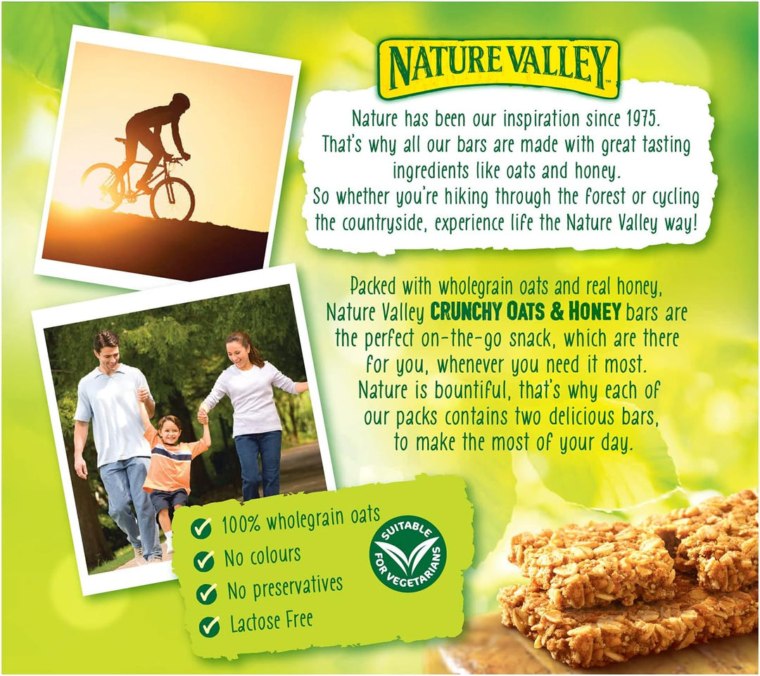 Nature Valley Crunchy Oats & Honey Cereal Bars - Pack of 5 (50 Bars Total)