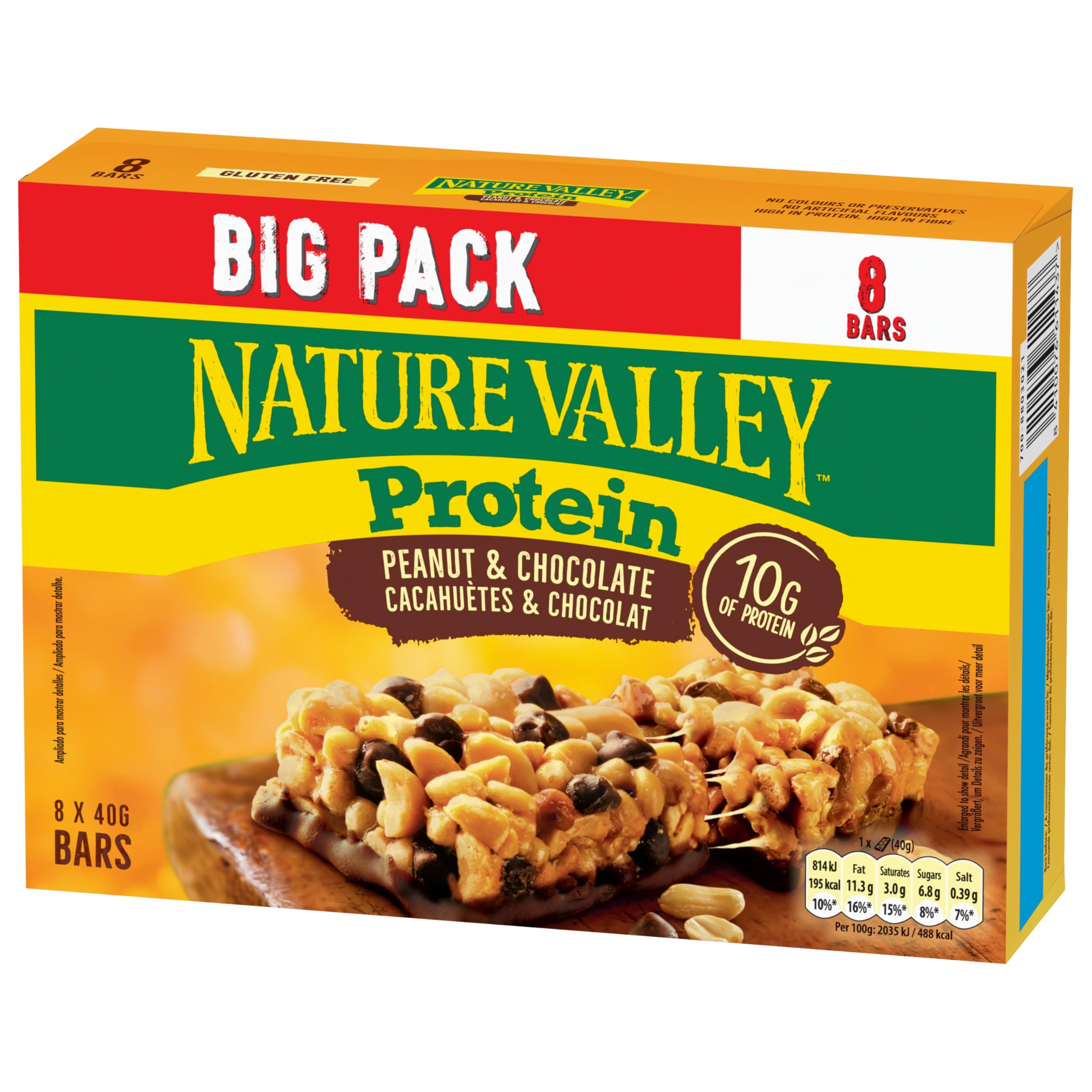 Nature Valley Protein Peanut & Chocolate Chewy Bars Family Pack 4 x 40g 1
