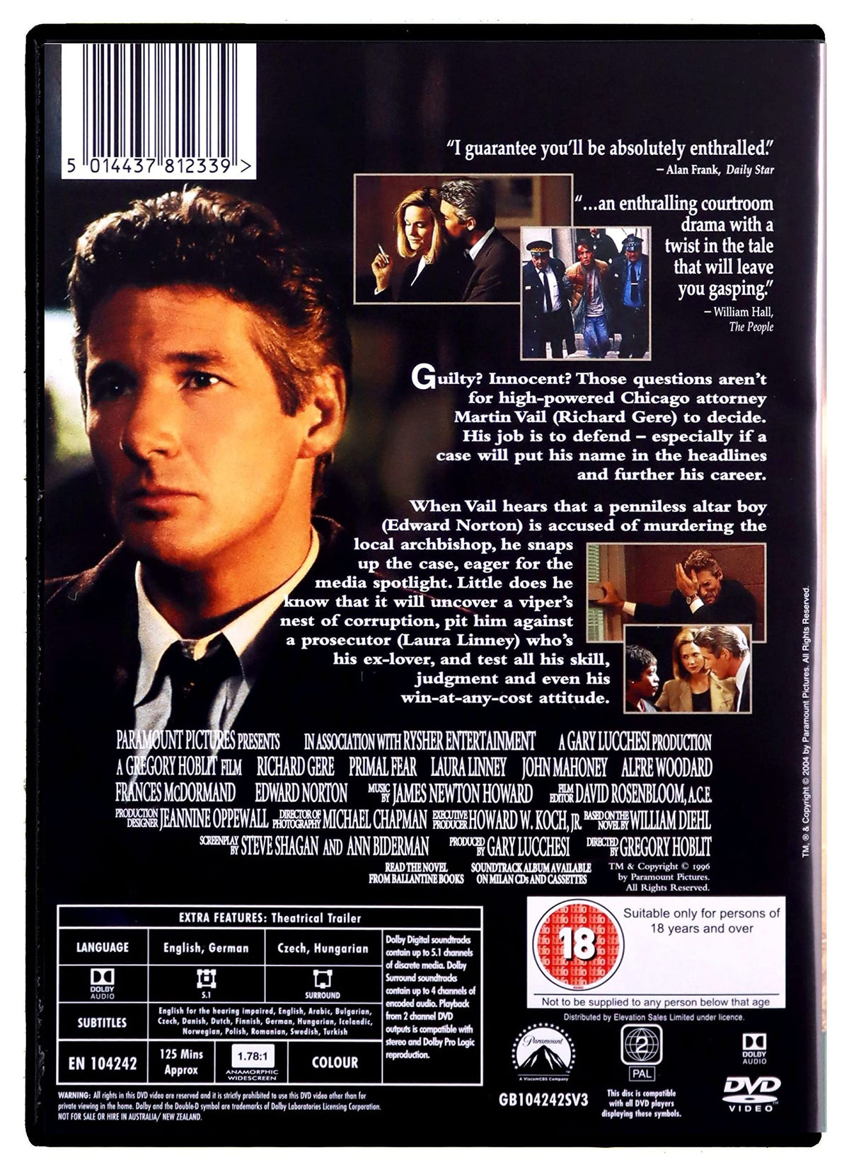 Primal Fear (1996) [DVD]