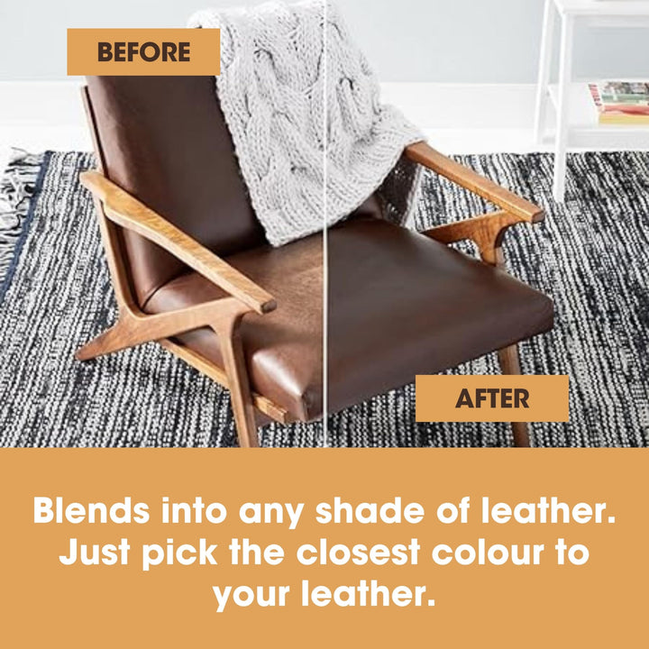 Furniture Clinic Leather Recolouring Balm - Dark Grey for Sofas, Car Seats, Shoes & Clothing