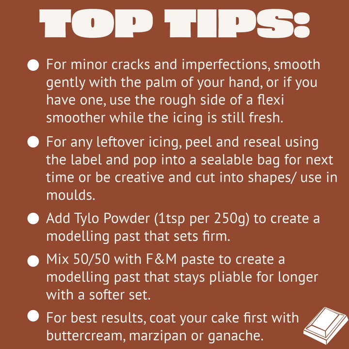 Renshaw - Brown Extra Stretch Smooth & Thin Chocolate Flavoured Fondant Icing