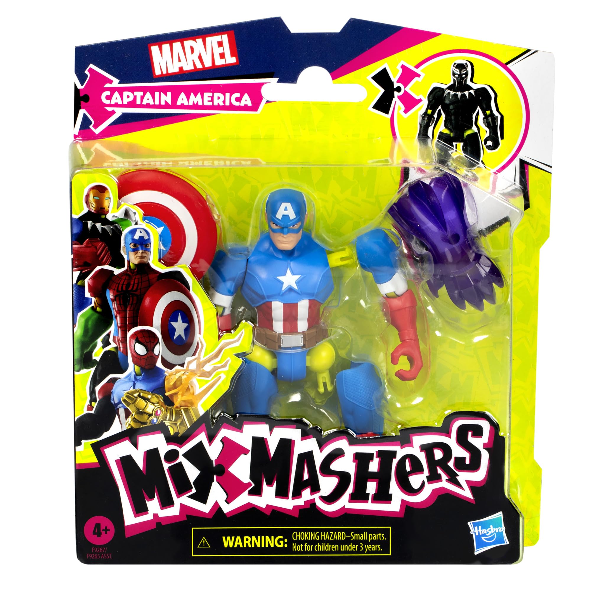 Marvel MixMashers Captain America Action Figure - Interchangeable Parts | 12 cm Size