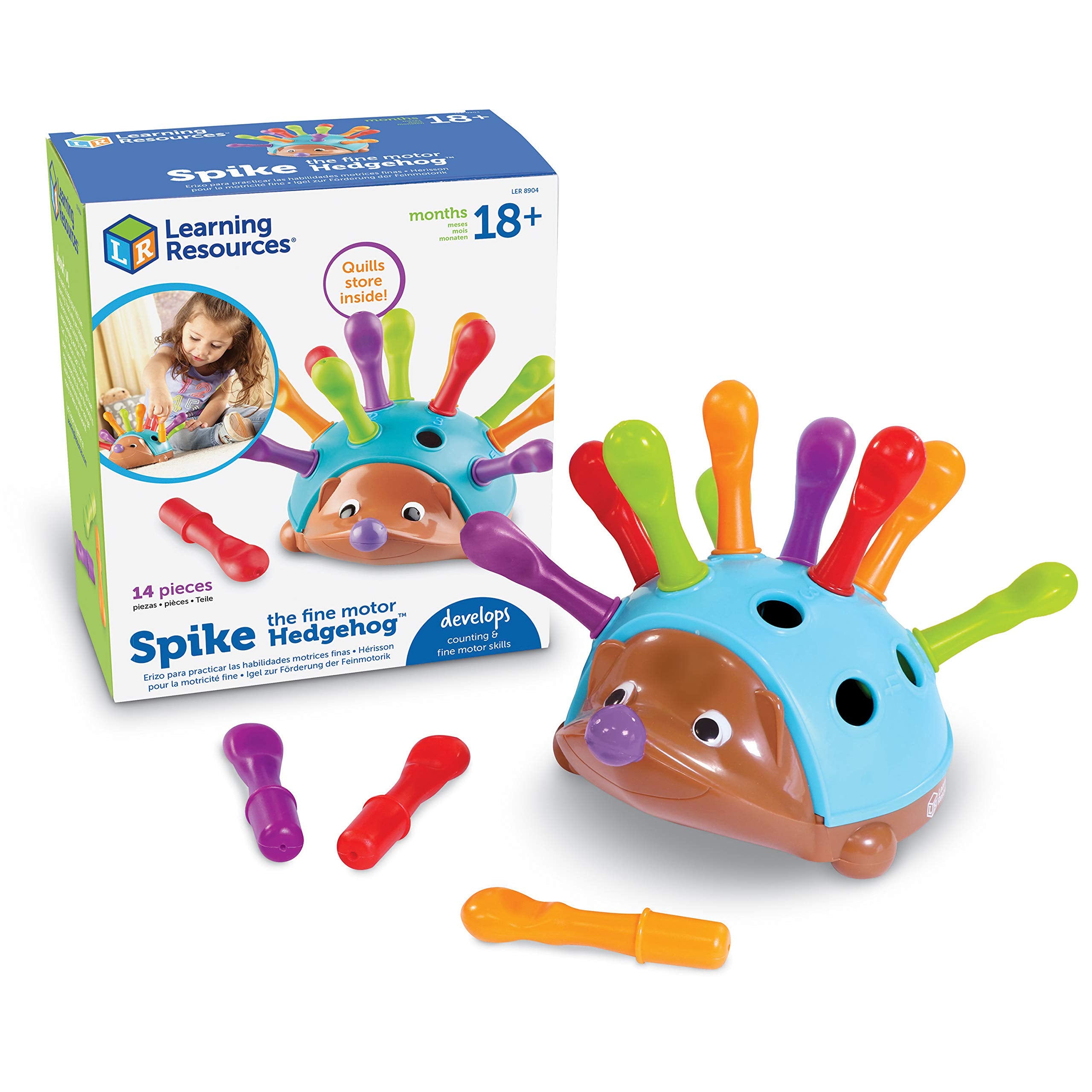 Learning Resources Spike the Fine Motor Hedgehog - Educational Peg Play Toy for Toddlers 18m+ 1