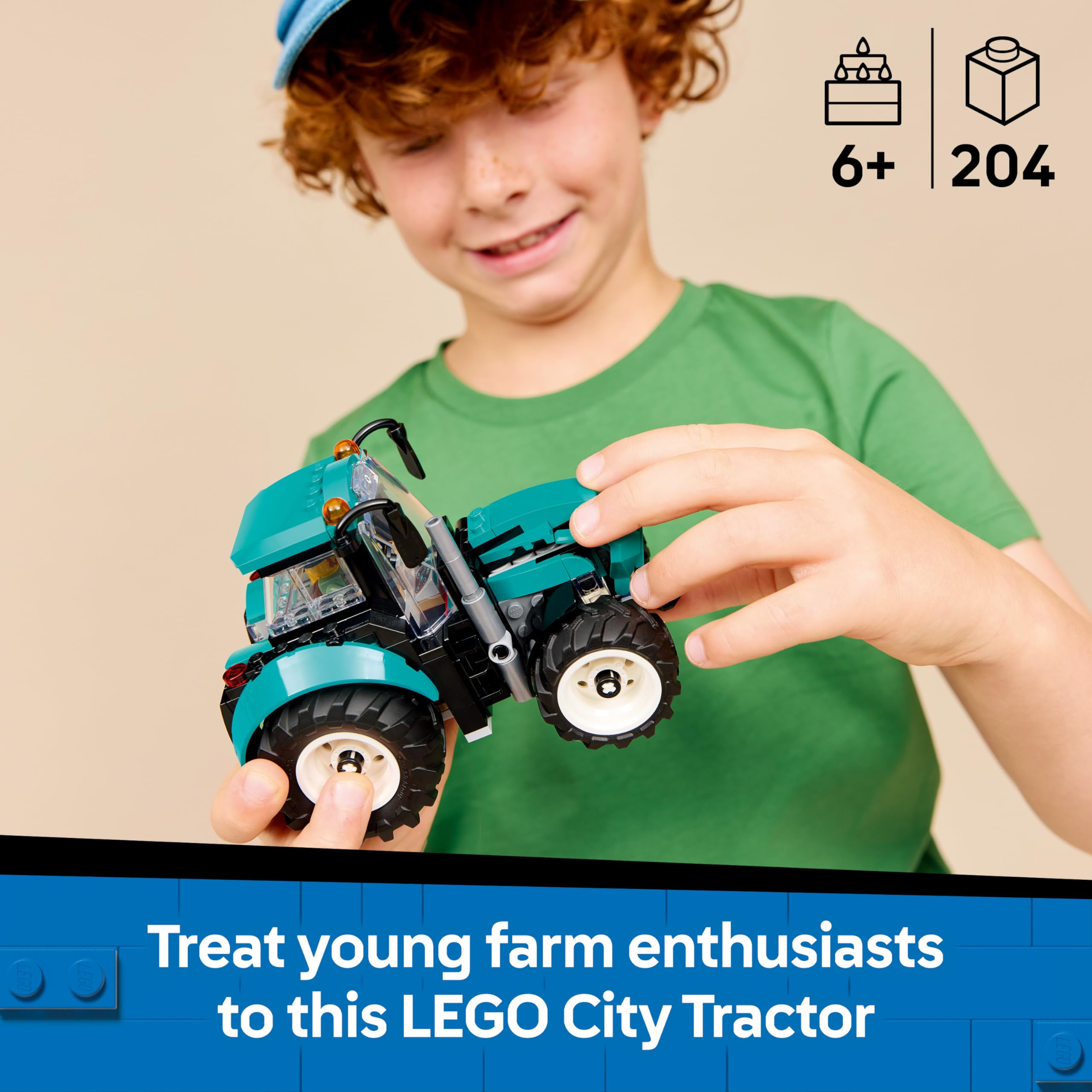 LEGO City Tractor Toy Building Set 60498 | Ages 6+ | Farmer Minifigure Included 2