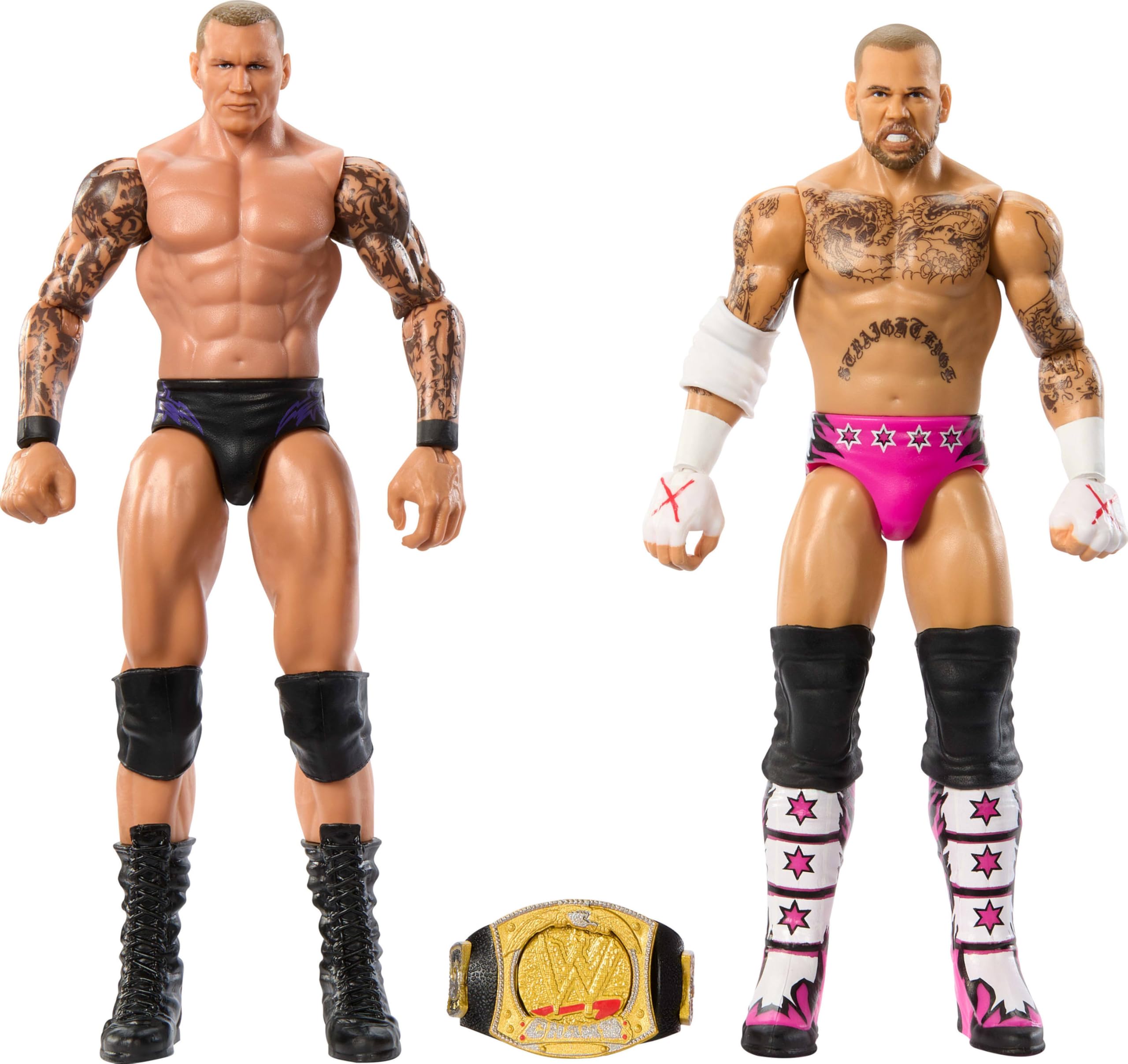 Mattel WWE Main Event Championship Showdown 2-Pack Action Figures - 6-Inch Collectible Figures with Accessories 1